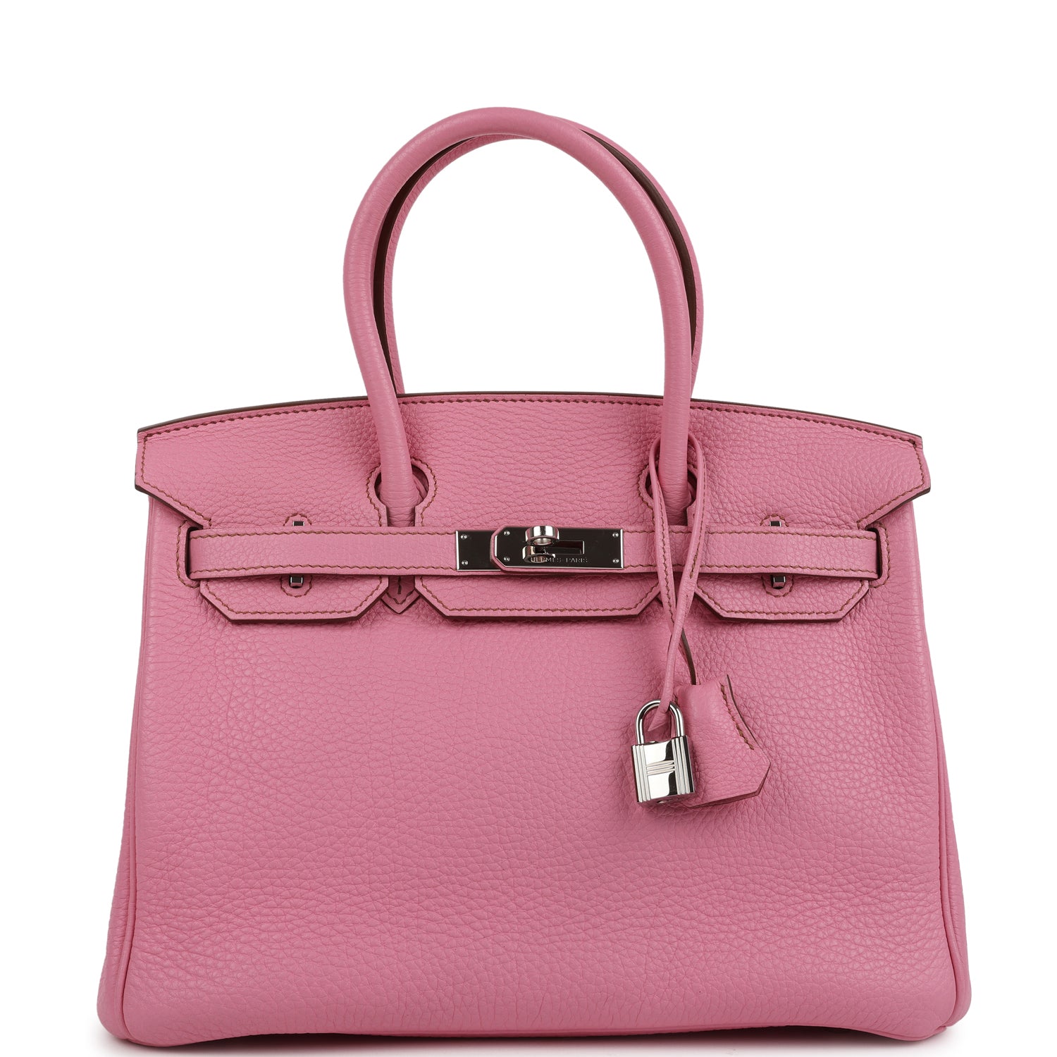 Pre-owned Hermes Birkin 30 Bubblegum Togo Palladium Hardware