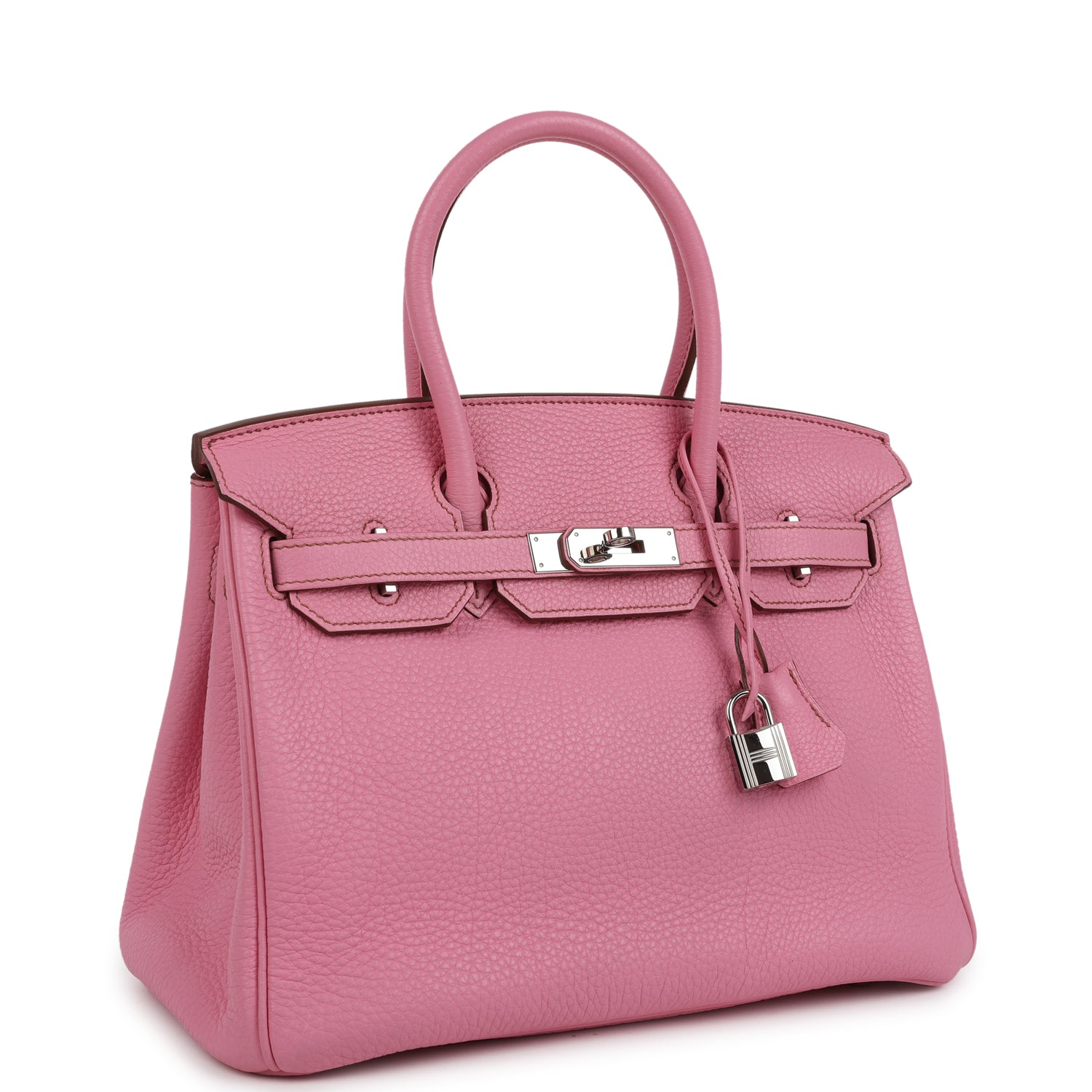 Pre-owned Hermes Birkin 30 Bubblegum Togo Palladium Hardware