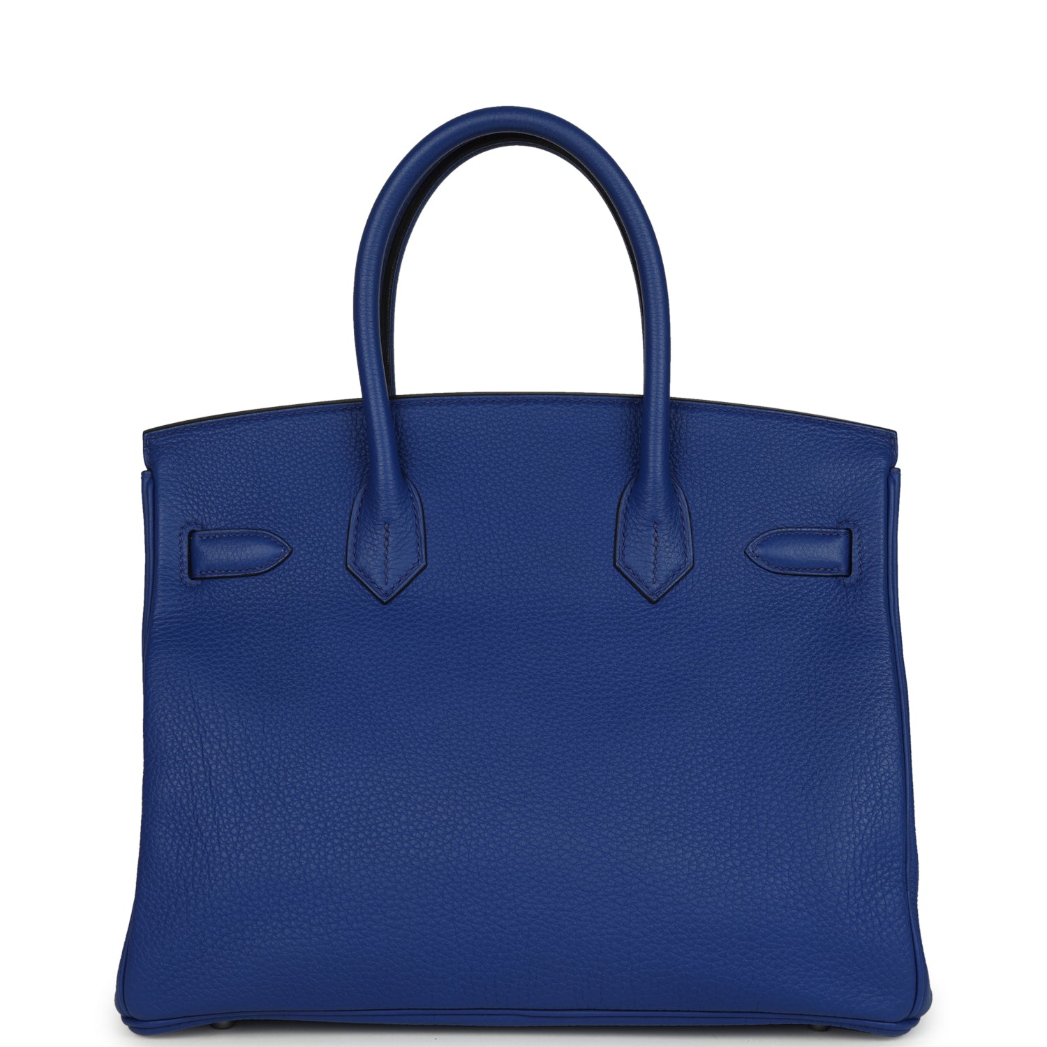 Pre-owned Hermes Birkin 30 Bleu Royal Togo Palladium Hardware