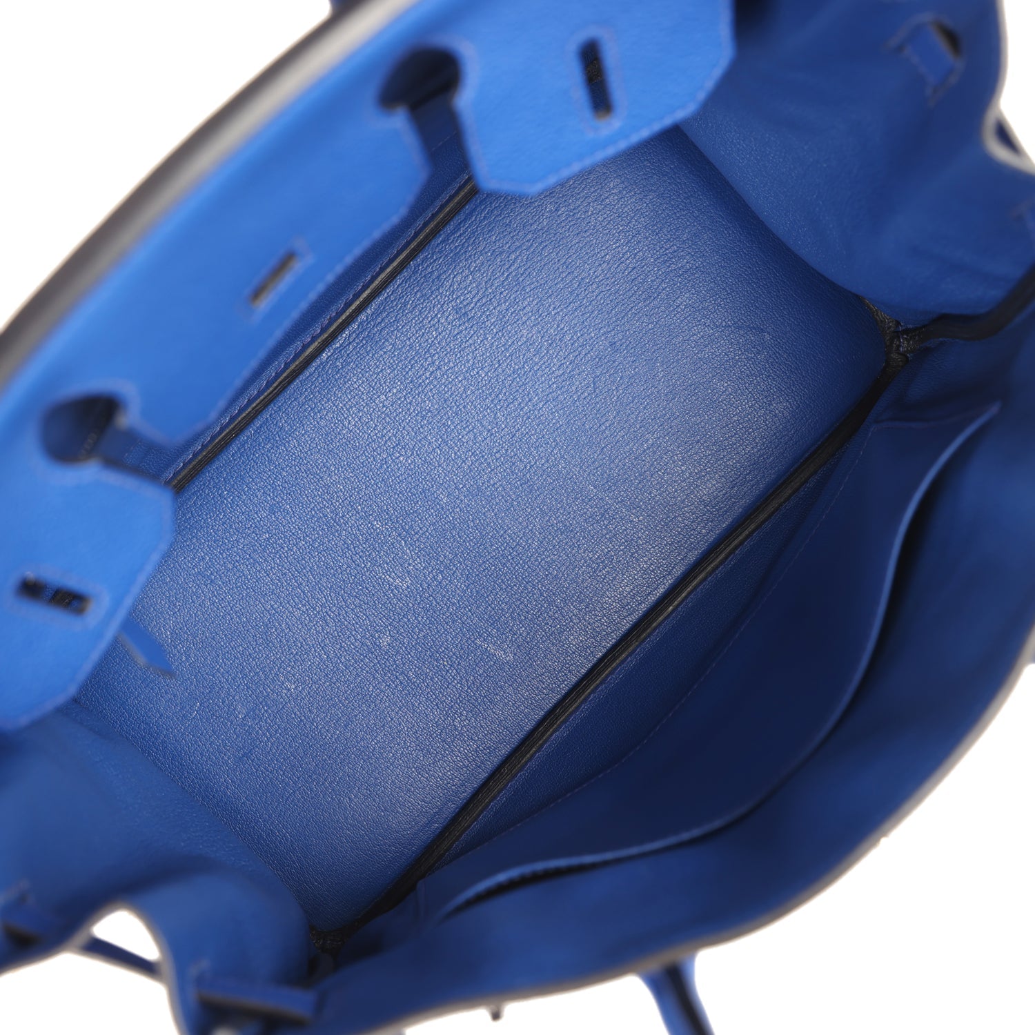 Pre-owned Hermes Birkin 30 Bleu Royal Togo Palladium Hardware