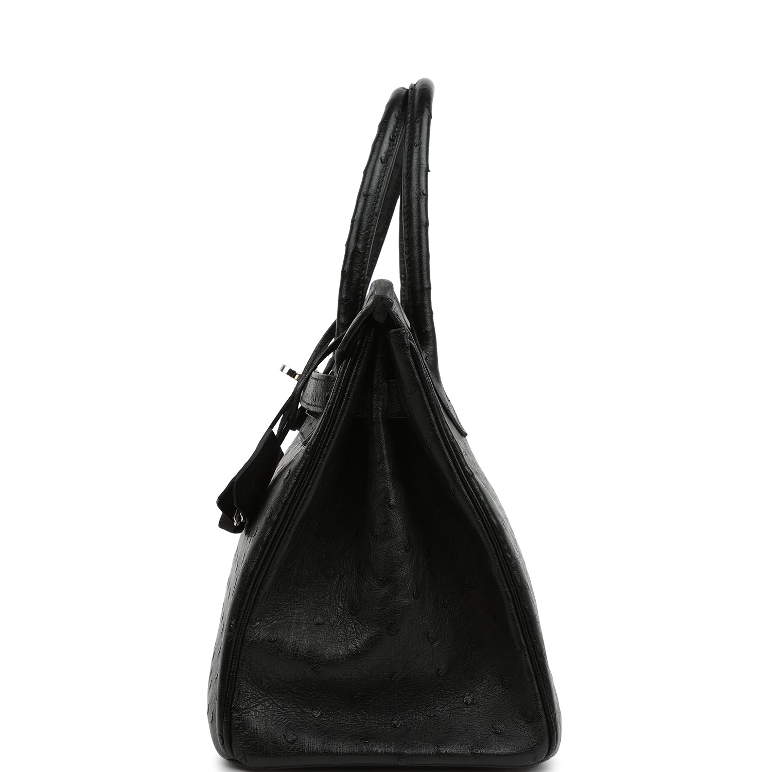 Vintage Hermes Birkin 30 Black Ostrich Palladium Hardware