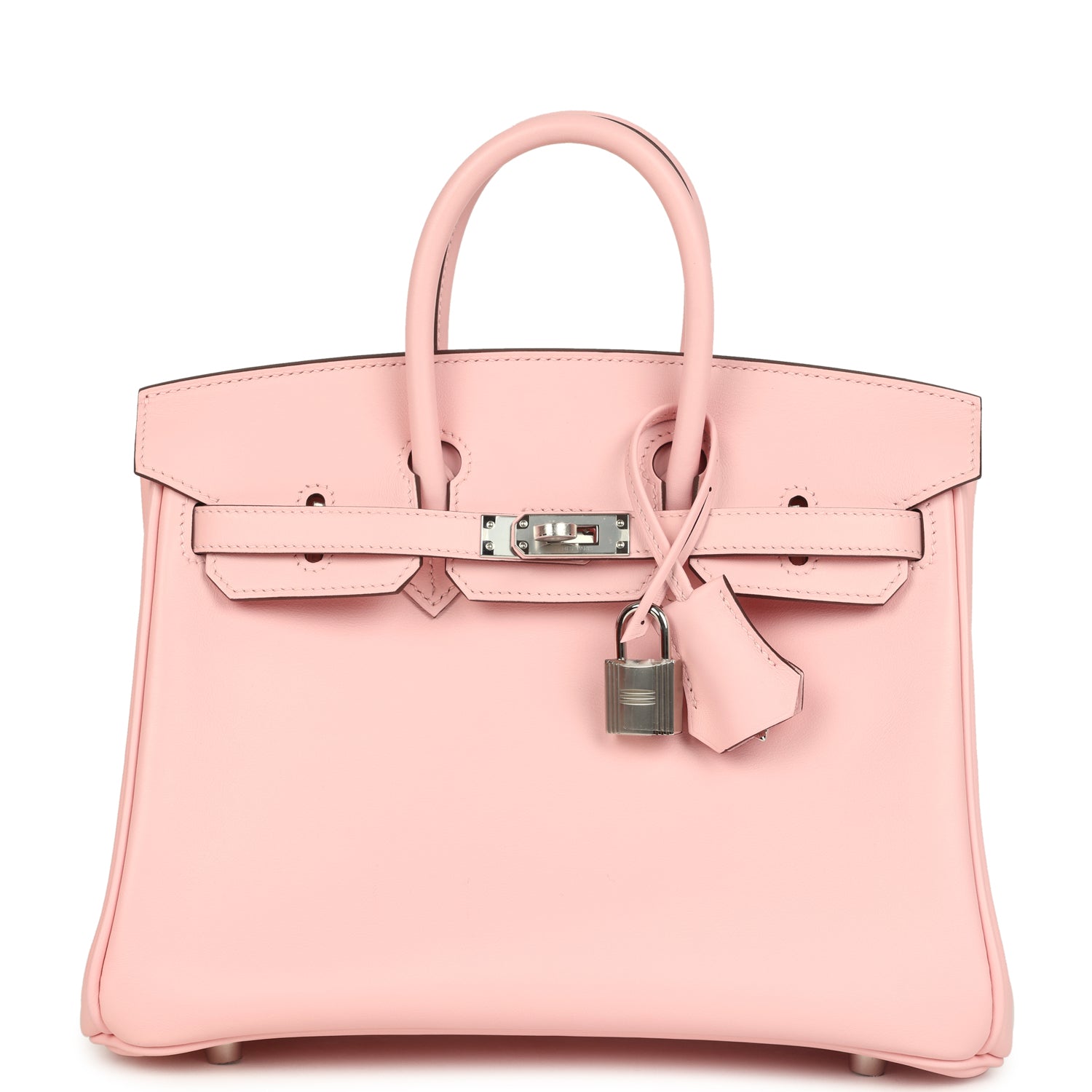 Pre-owned Hermes Birkin 25 Rose Sakura Jonathan Palladium Hardware