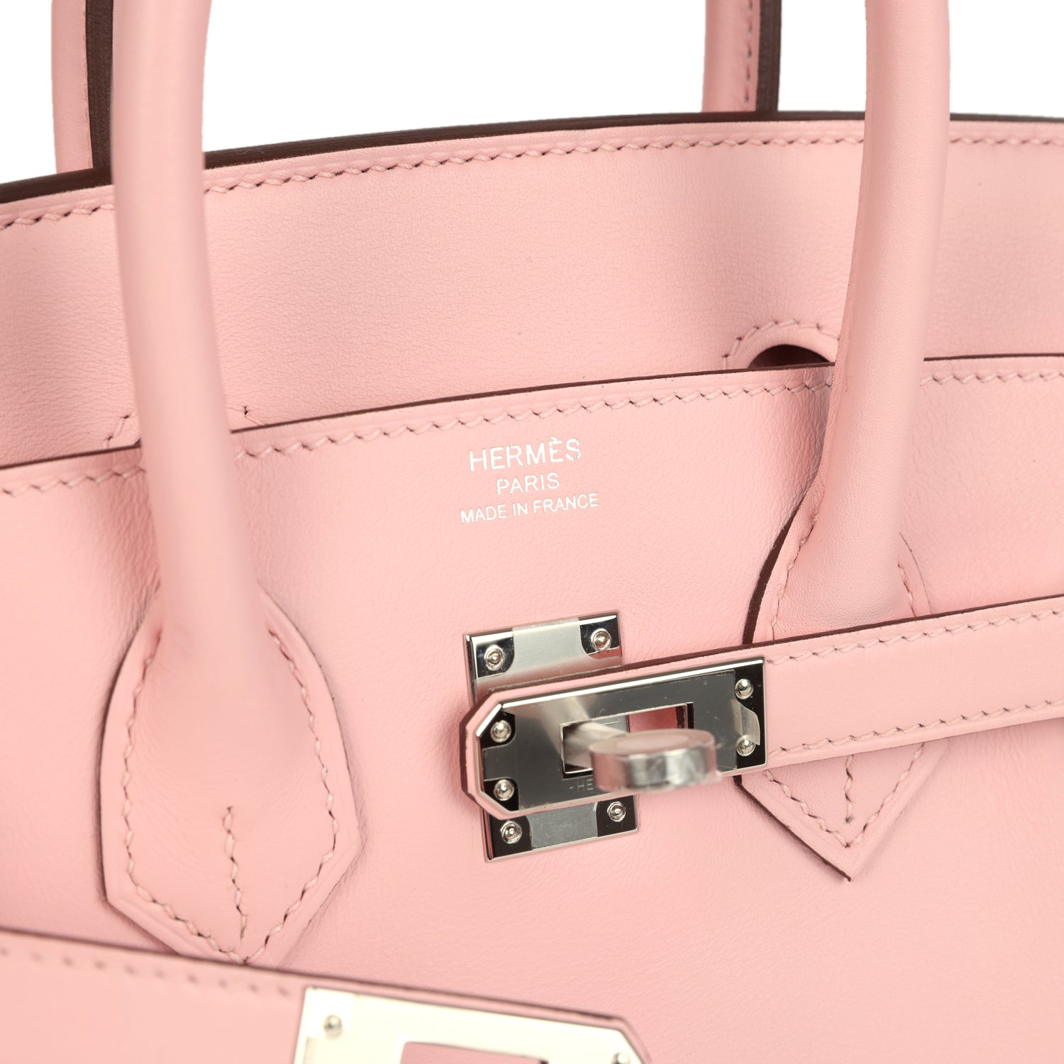 Pre-owned Hermes Birkin 25 Rose Sakura Jonathan Palladium Hardware
