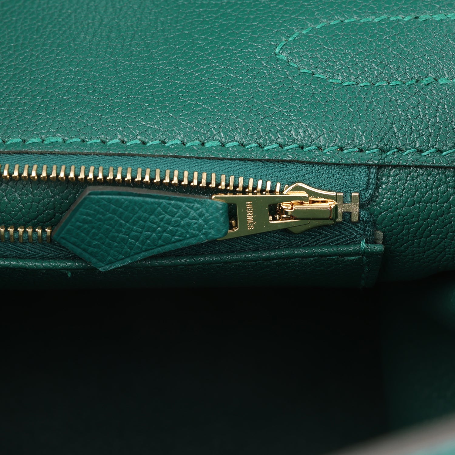 Pre-owned Hermes Birkin 30 Malachite Epsom Gold Hardware