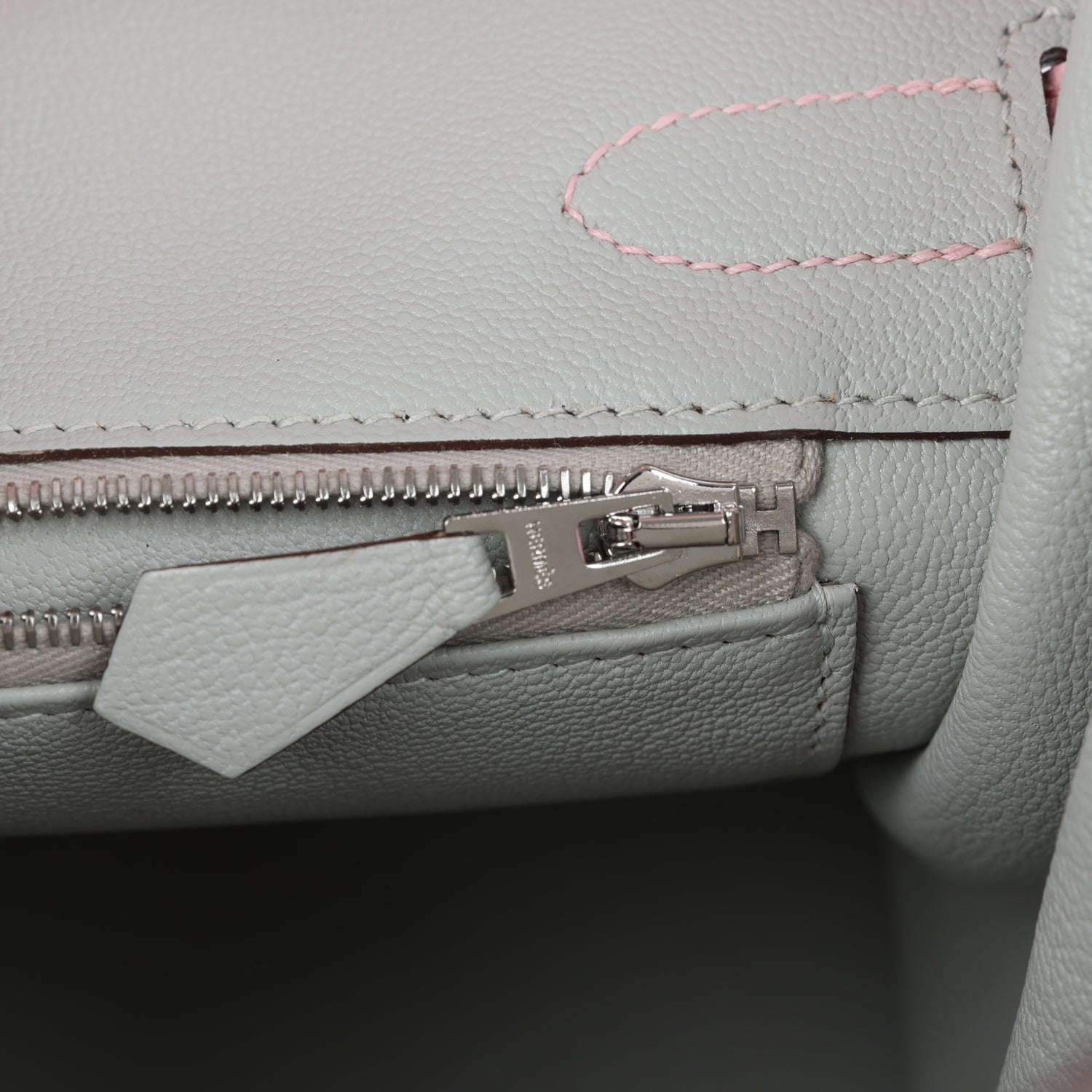Pre-owned Hermes Special Order (HSS) Birkin 30 Rose Sakura Verso Chèvre Palladium Hardware