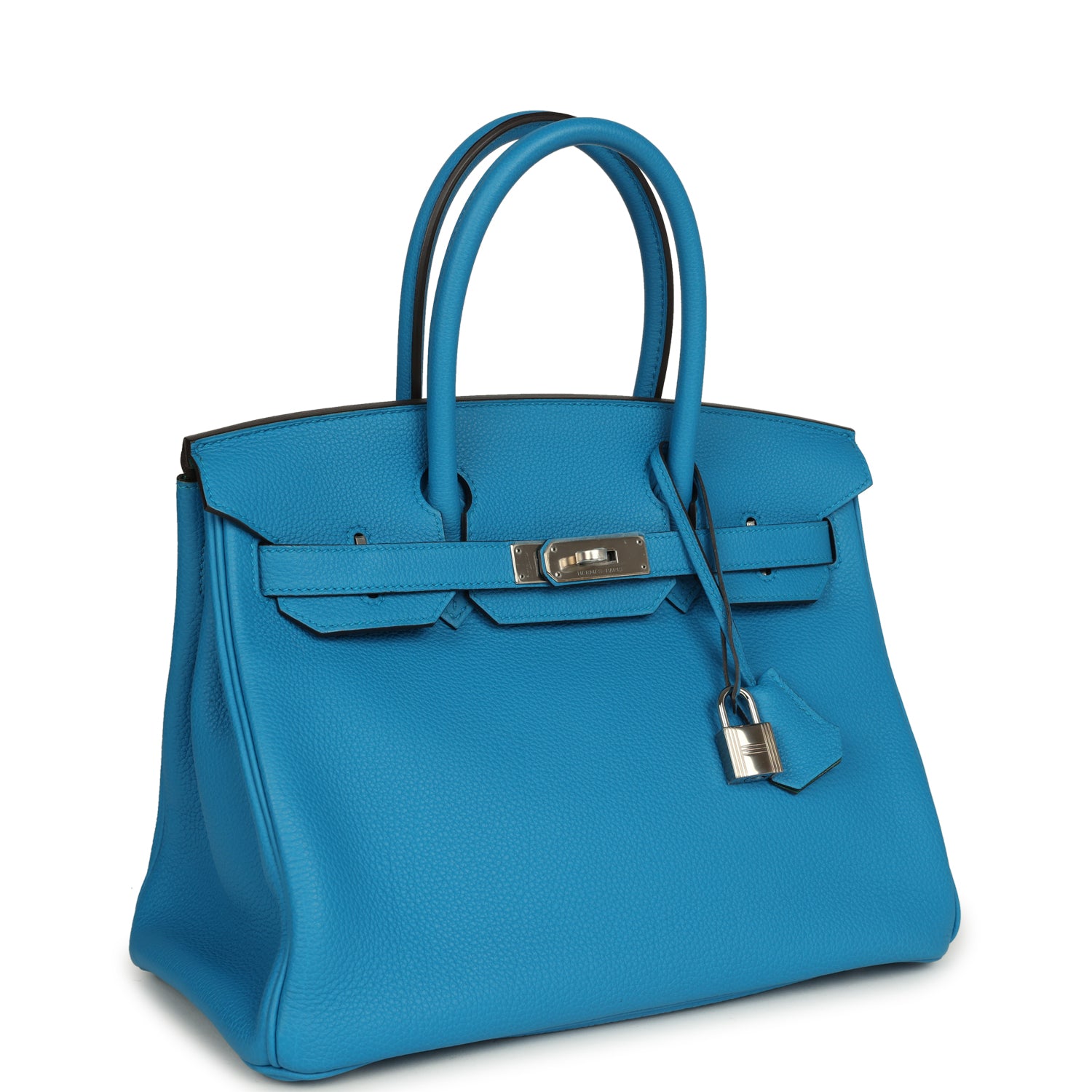 Hermes Birkin 30 Bleu Zanzibar Verso Togo Palladium Hardware
