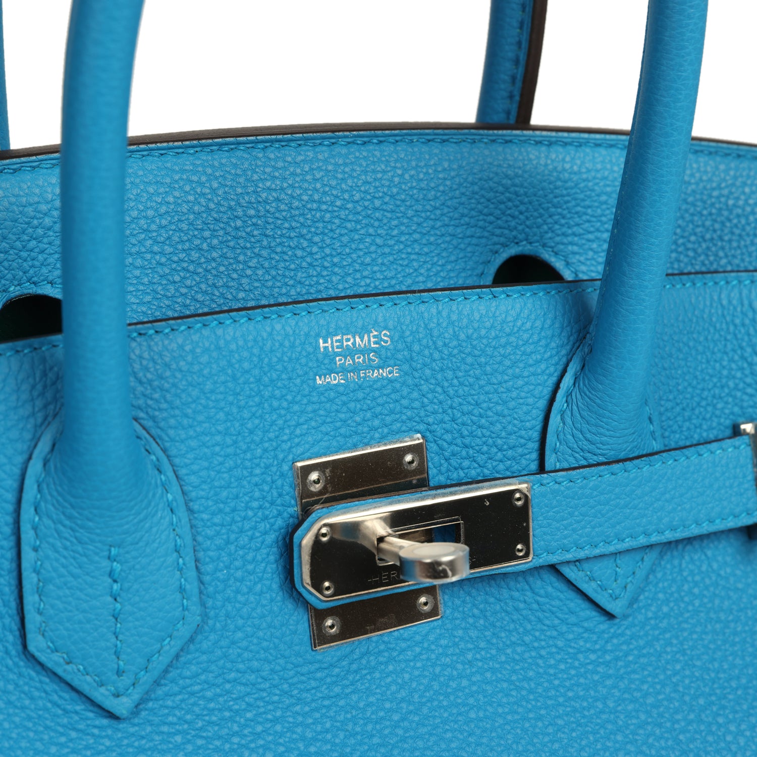 Hermes Birkin 30 Bleu Zanzibar Verso Togo Palladium Hardware