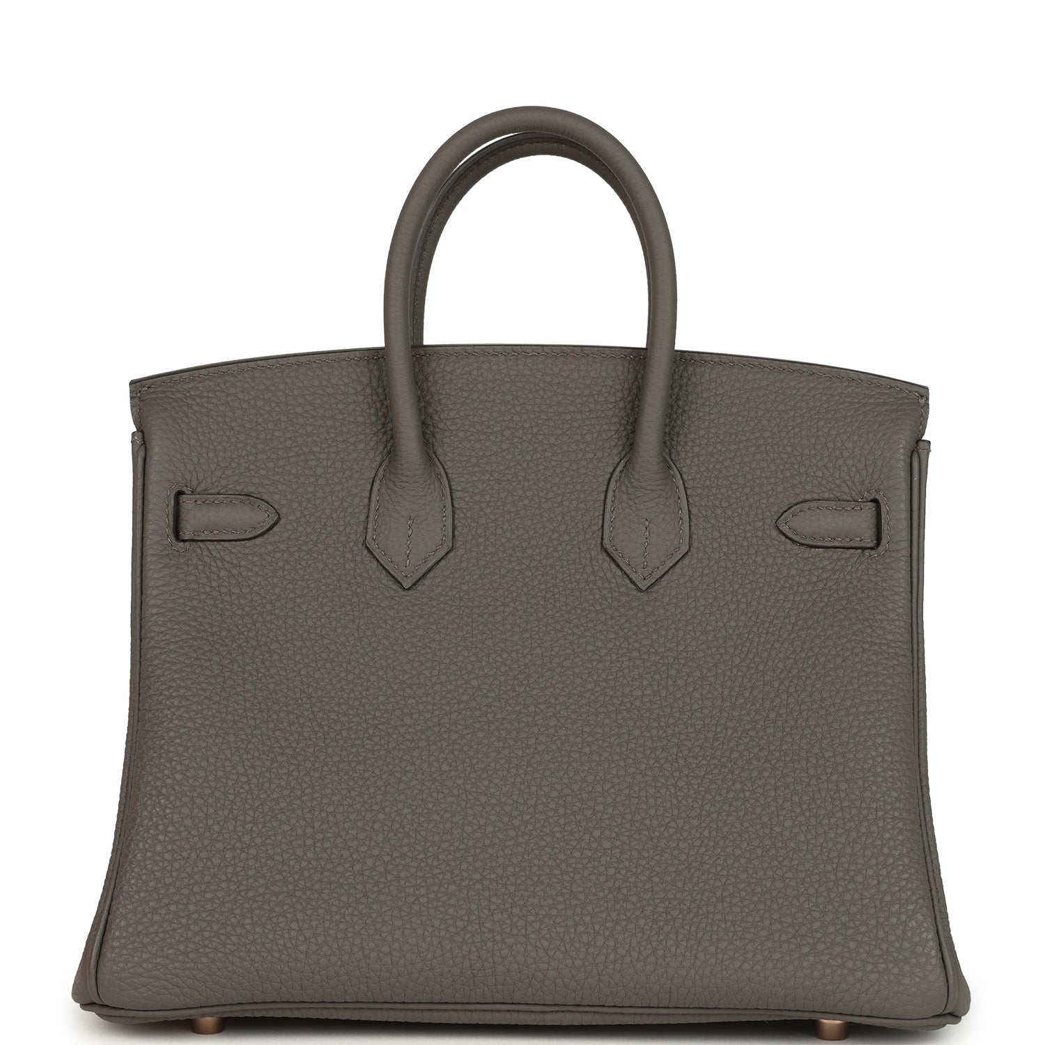 Pre-owned Hermes Birkin 25 Etain Togo Rose Gold Hardware