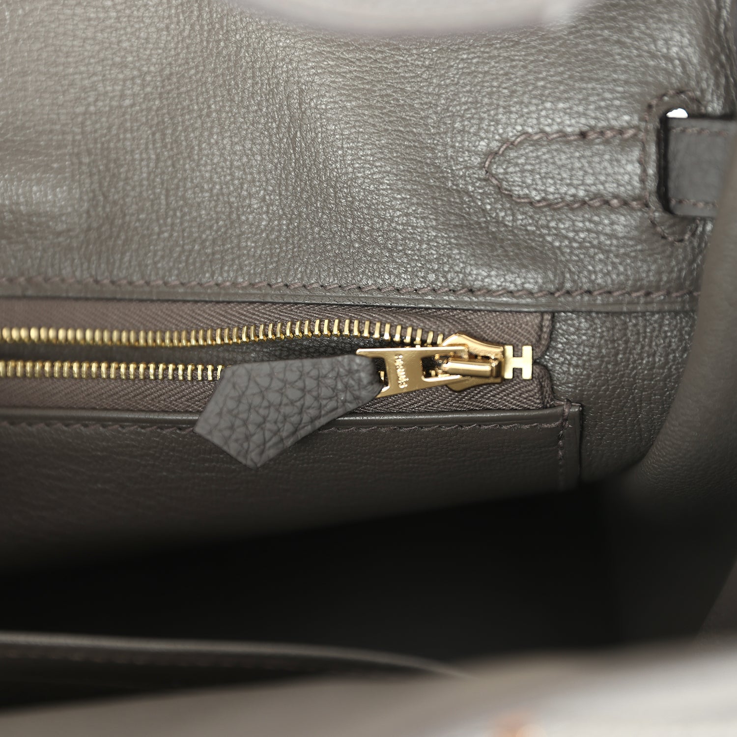 Pre-owned Hermes Birkin 25 Etain Togo Rose Gold Hardware