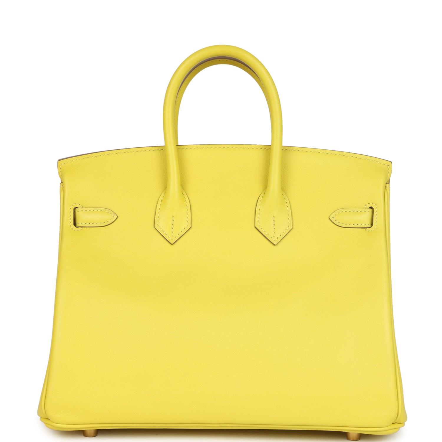Pre-owned Hermes Birkin 25 Lime Swift Gold Hardware