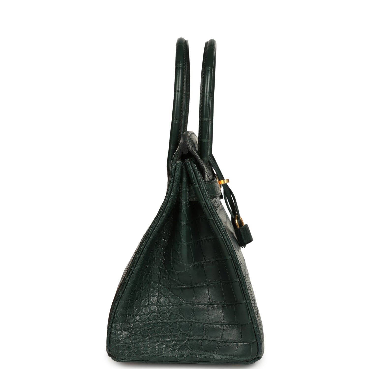 Hermes Birkin 30 Vert Fonce Matte Alligator Gold Hardware