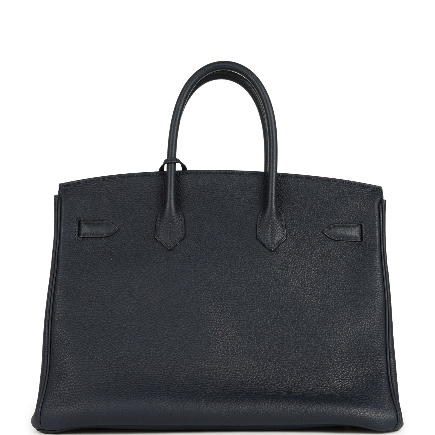 Pre-owned Hermes Birkin 35 Bleu Nuit Togo Gold Hardware