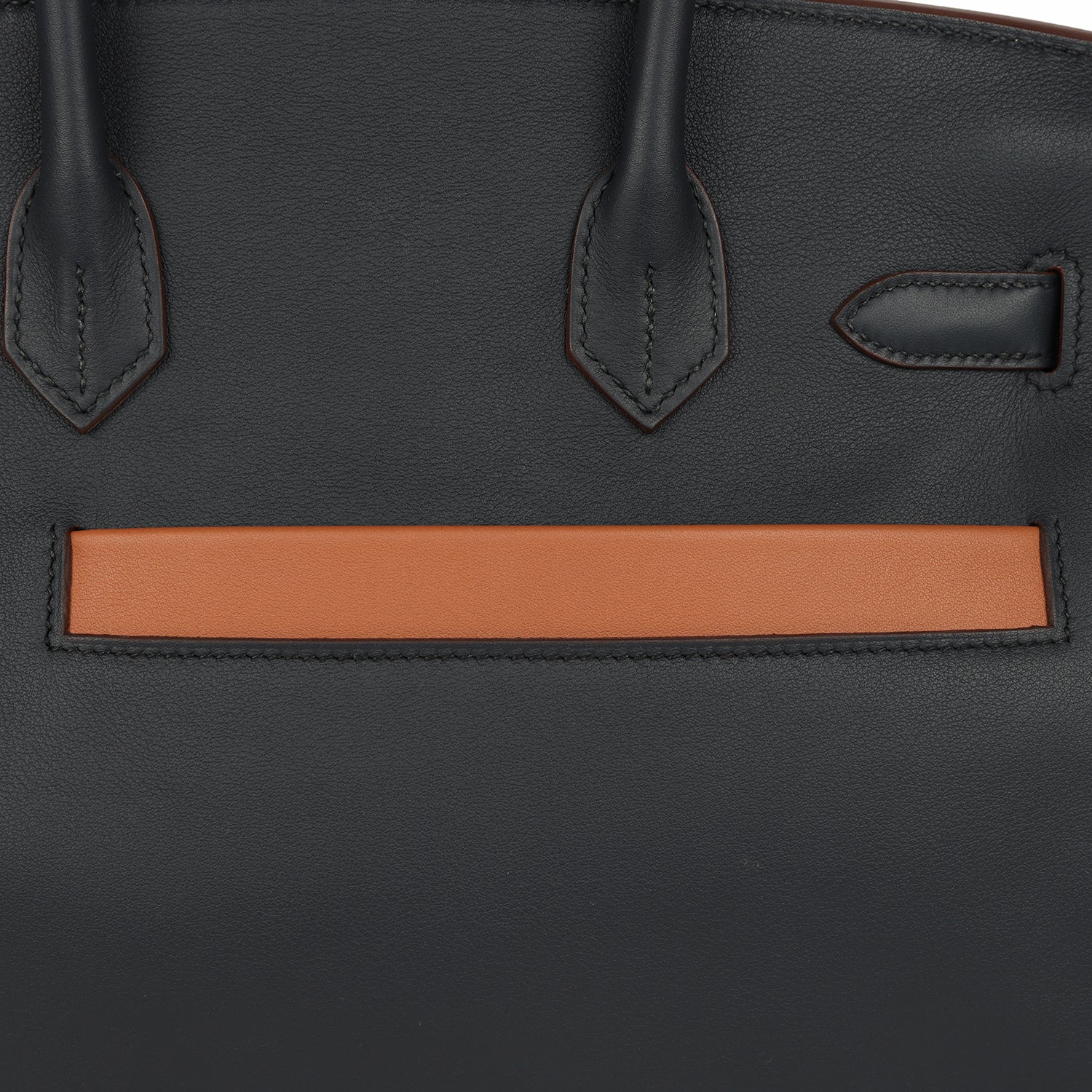 Pre-owned Hermes Colormatic Birkin 30 Caban, Chai & Black Swift Gold Hardware