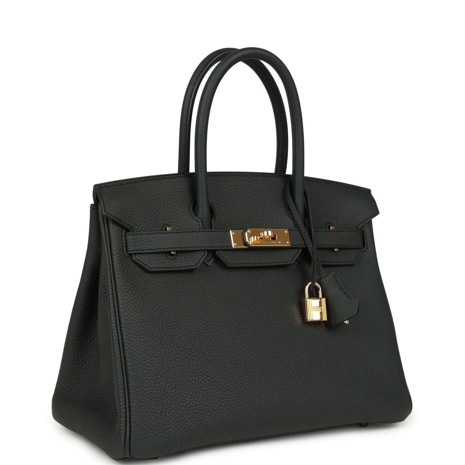 Pre-owned Hermes Birkin 30 Bleu Ocean Togo Gold Hardware