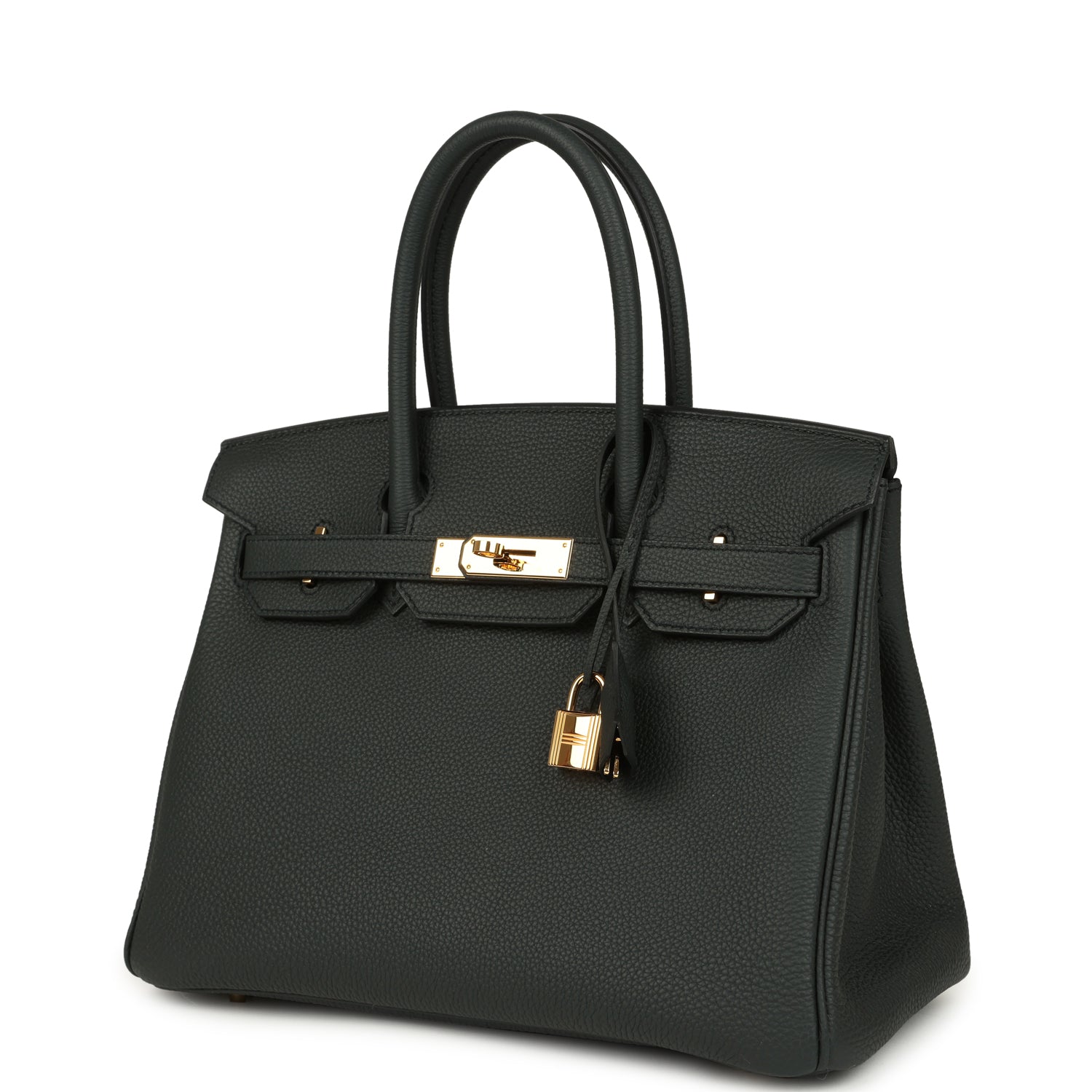 Pre-owned Hermes Birkin 30 Bleu Ocean Togo Gold Hardware