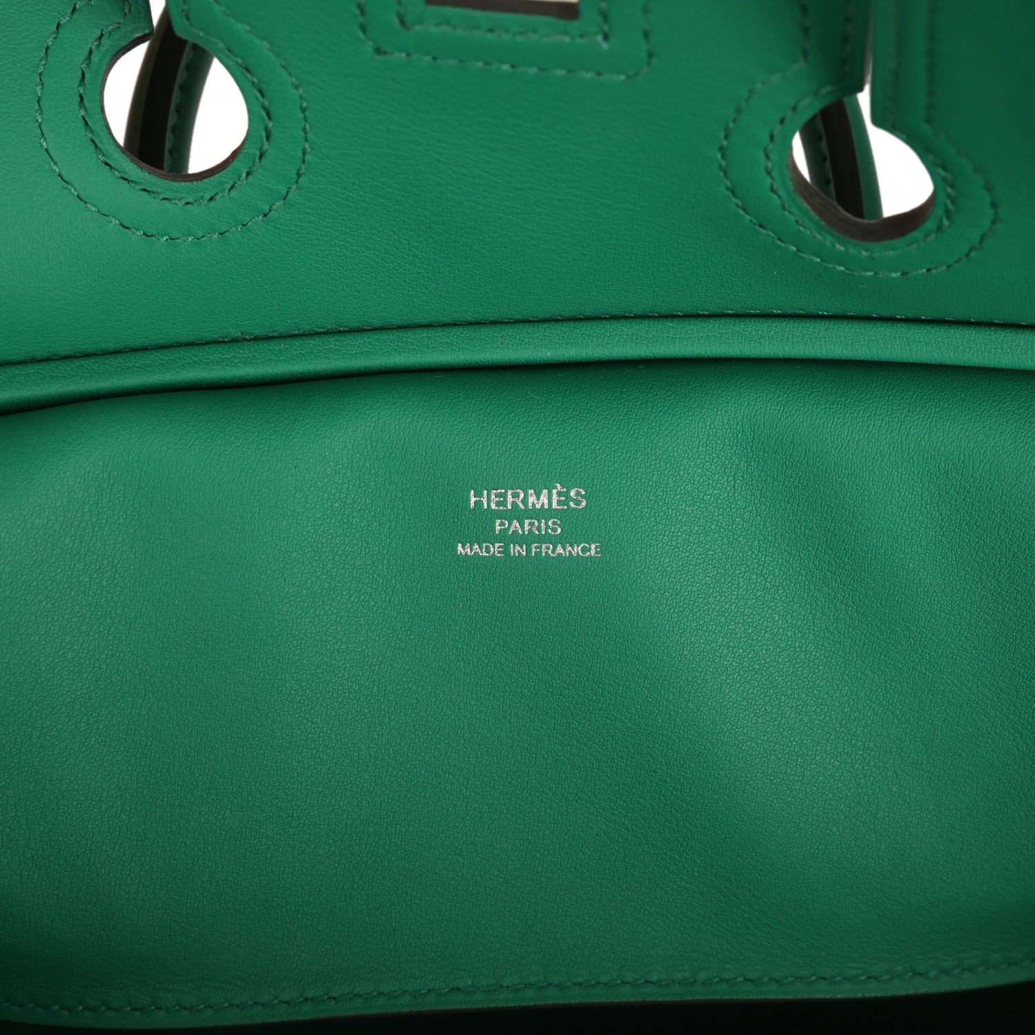 Pre-owned Hermes Birkin 25 Cargo Vert Vertigo Toile H and Swift Palladium Hardware