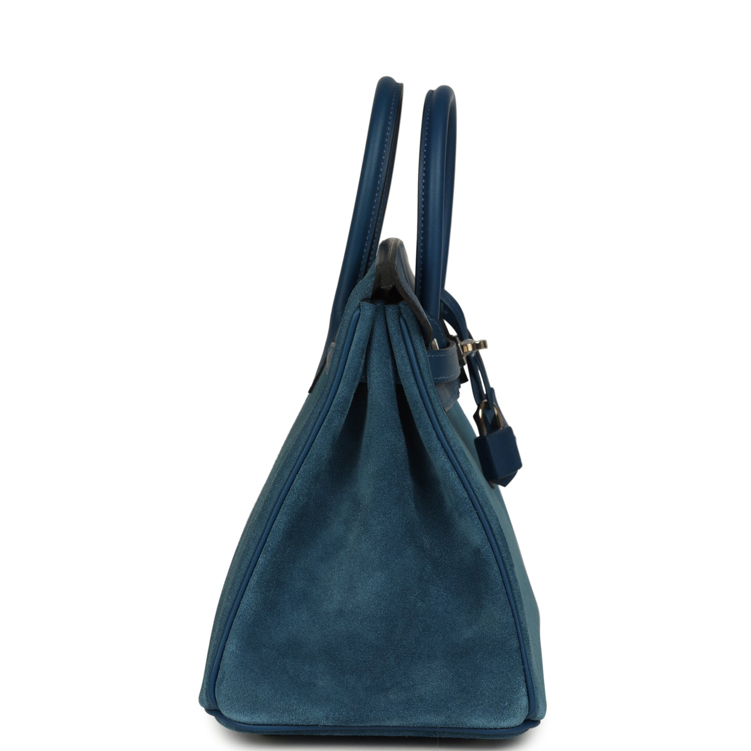 Hermes Birkin 25 Bleu Thalassa Grizzly and Deep Bleu Swift Palladium Hardware
