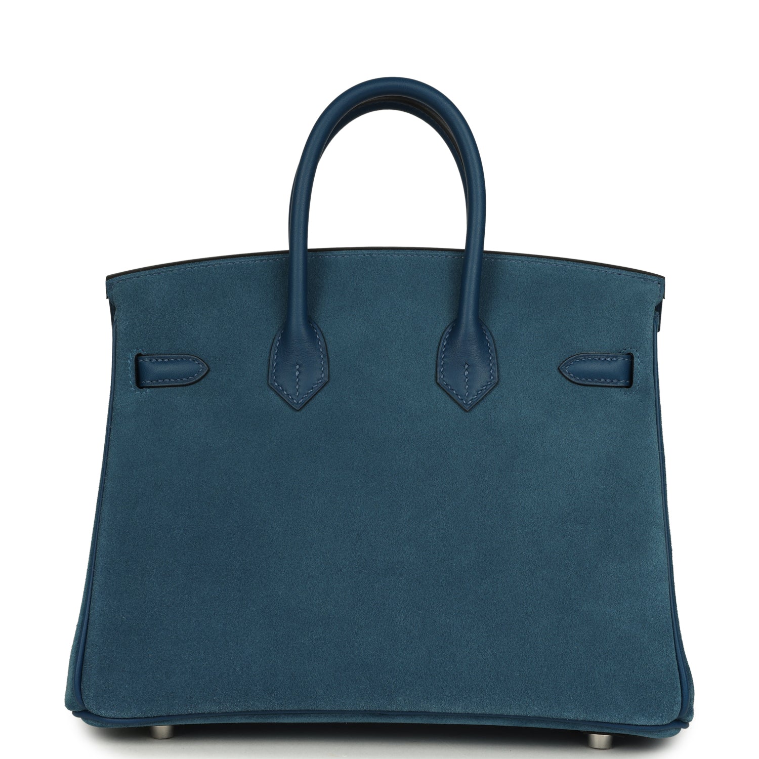 Hermes Birkin 25 Bleu Thalassa Grizzly and Deep Bleu Swift Palladium Hardware