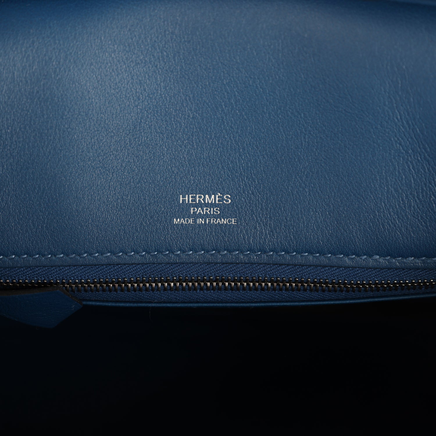 Hermes Birkin 25 Bleu Thalassa Grizzly and Deep Bleu Swift Palladium Hardware