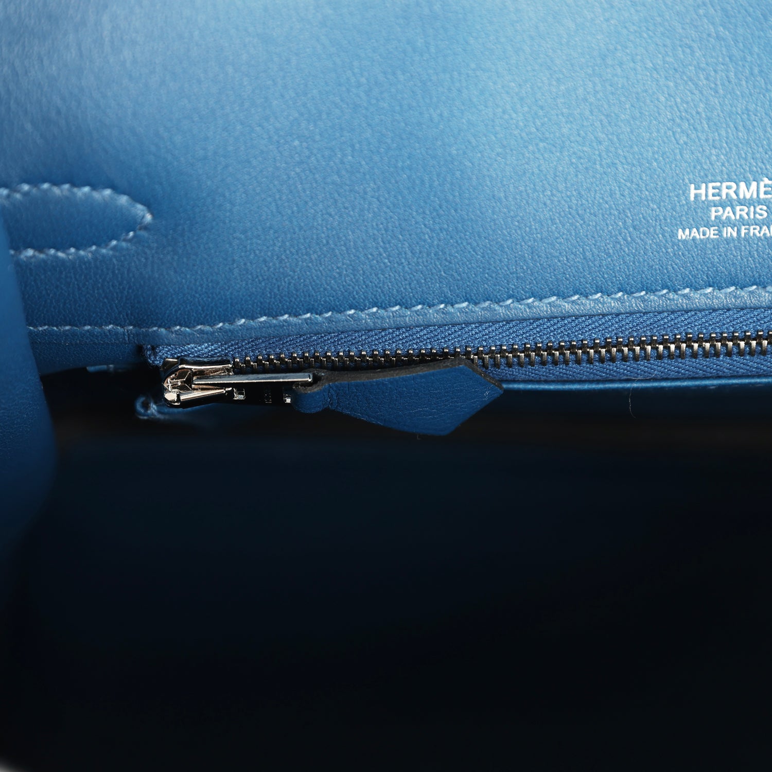 Hermes Birkin 25 Bleu Thalassa Grizzly and Deep Bleu Swift Palladium Hardware