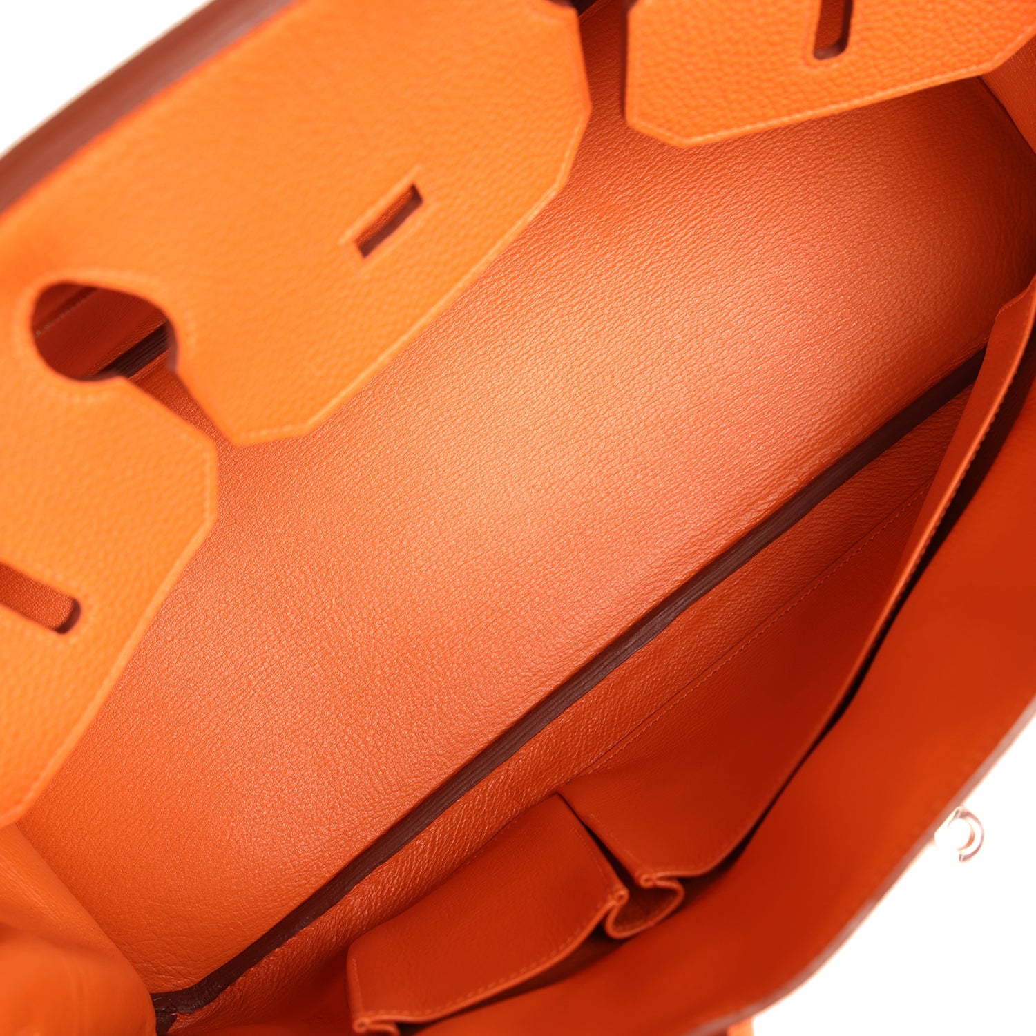 Vintage Hermes Shoulder Birkin 42 JPG Orange Clemence Gold Hardware