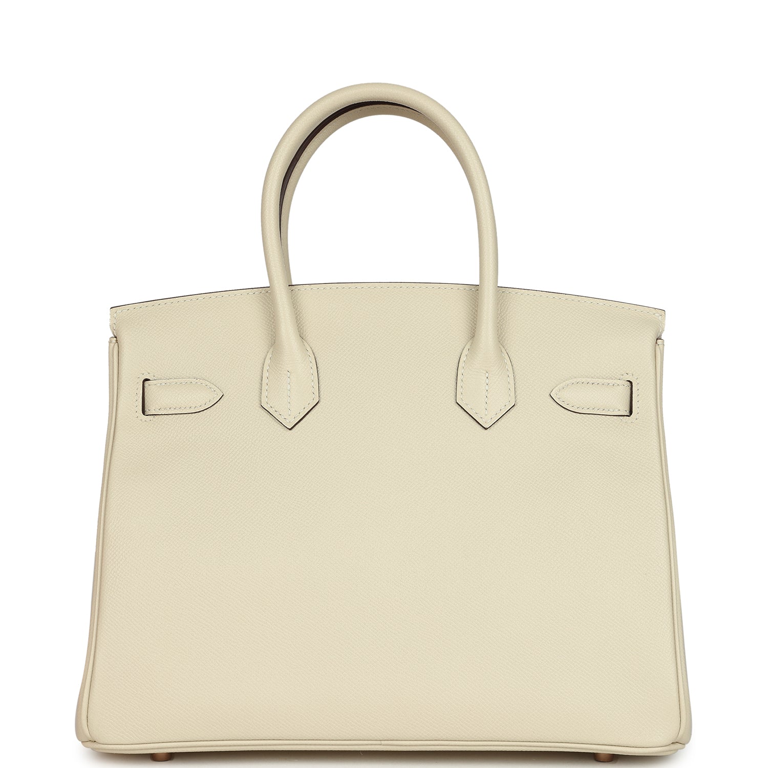 Pre-owned Hermes Special Order (HSS) Birkin 30 Craie Verso Epsom Rose Gold Hardware