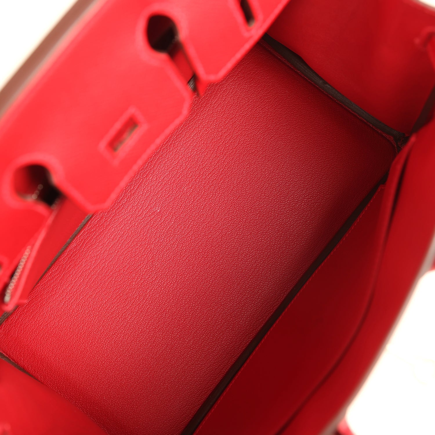 Pre-owned Hermes Birkin 25 Rouge Casaque Epsom Palladium Hardware