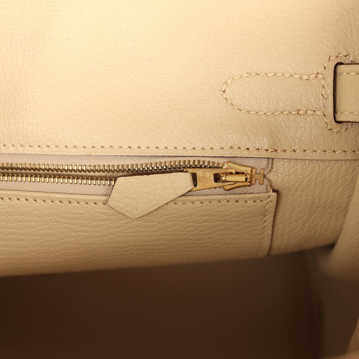 Pre-owned Hermes Birkin 30 Parchemin Clemence Gold Hardware