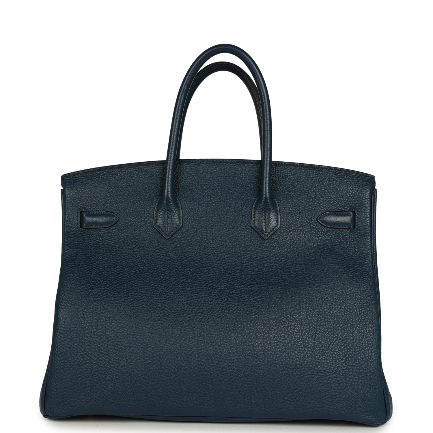 Pre-owned Hermes Birkin 35 Bleu De Prusse Togo Gold Hardware
