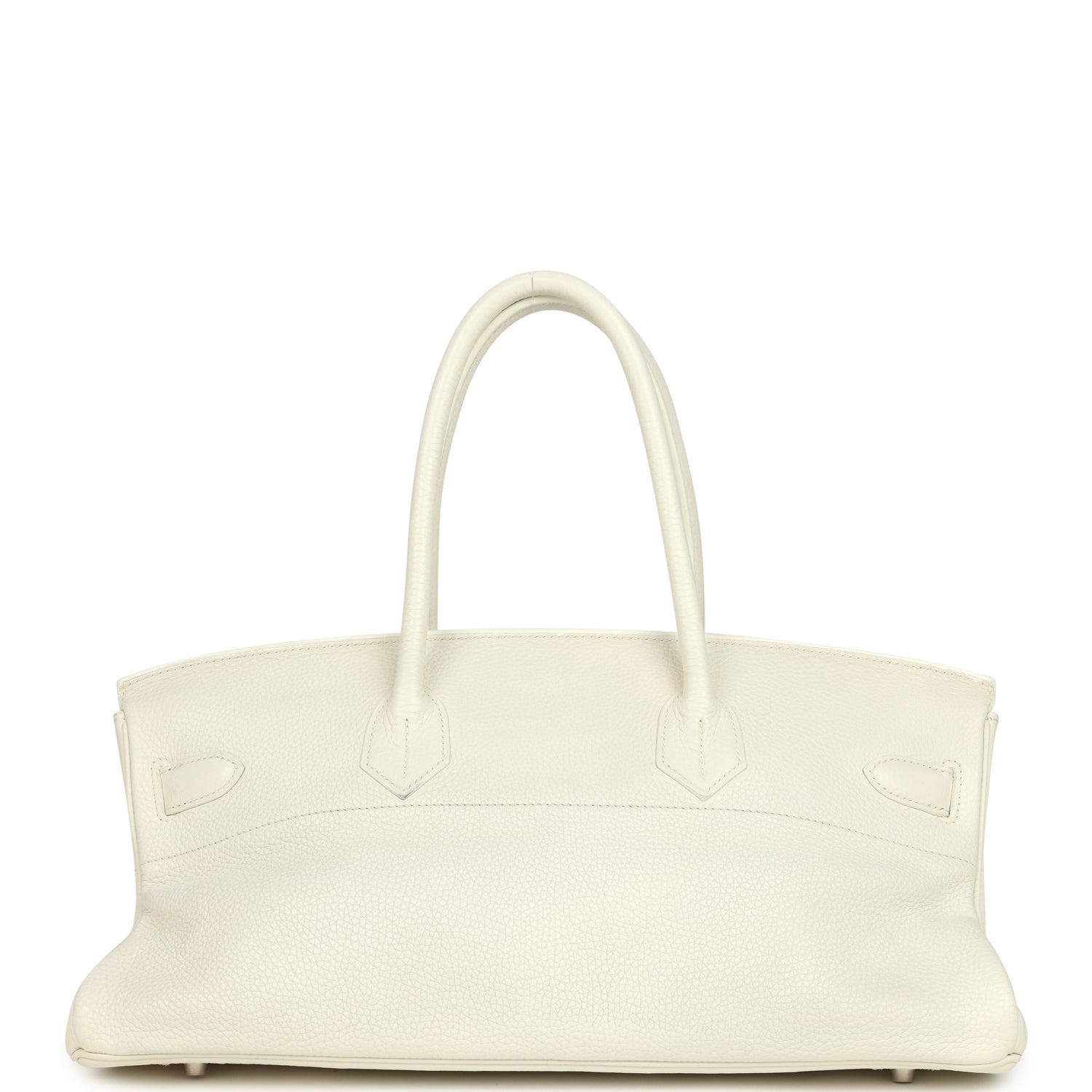 Vintage Hermes Shoulder Birkin 42 JPG White Clemence Palladium Hardware