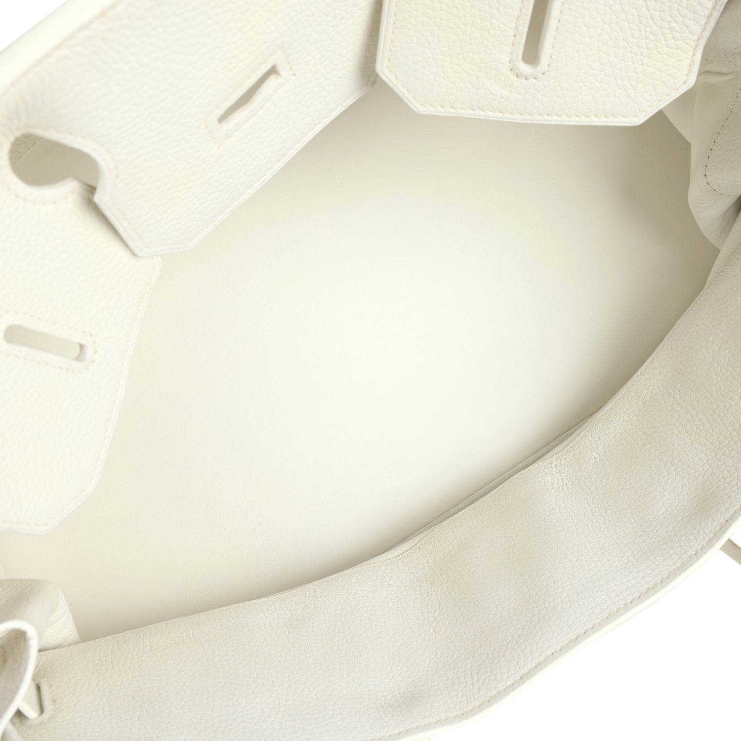 Vintage Hermes Shoulder Birkin 42 JPG White Clemence Palladium Hardware