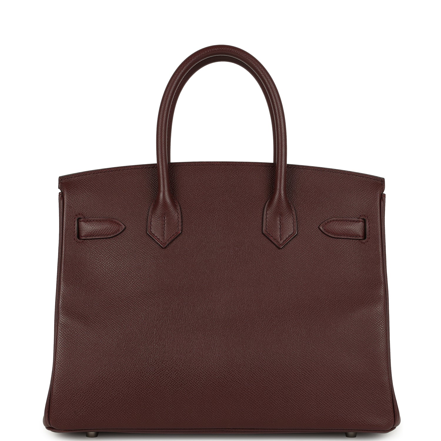 Pre-owned Hermes Birkin 30 Bordeaux Epsom Palladium Hardware