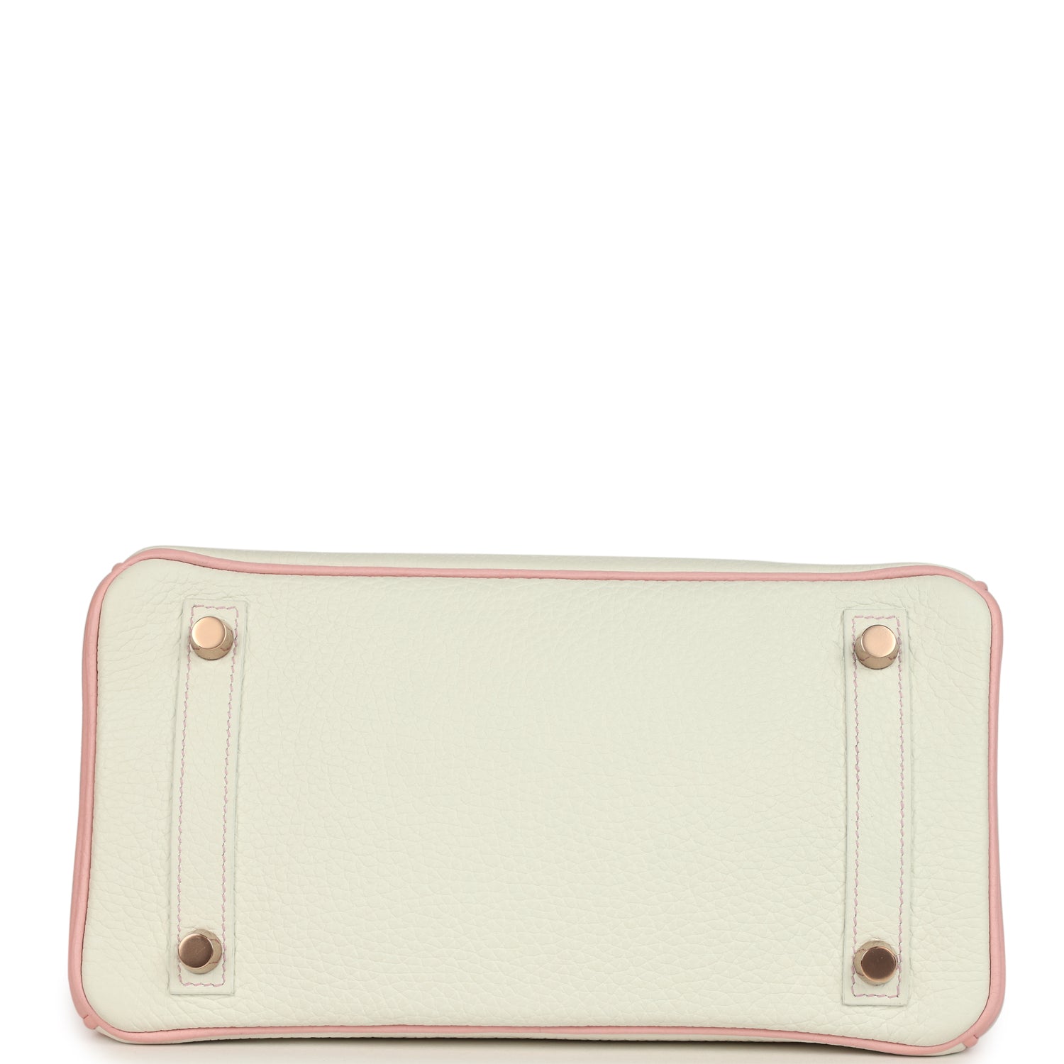 Hermes Special Order (HSS) Birkin 25 White and Rose Sakura Clemence Rose Gold Hardware