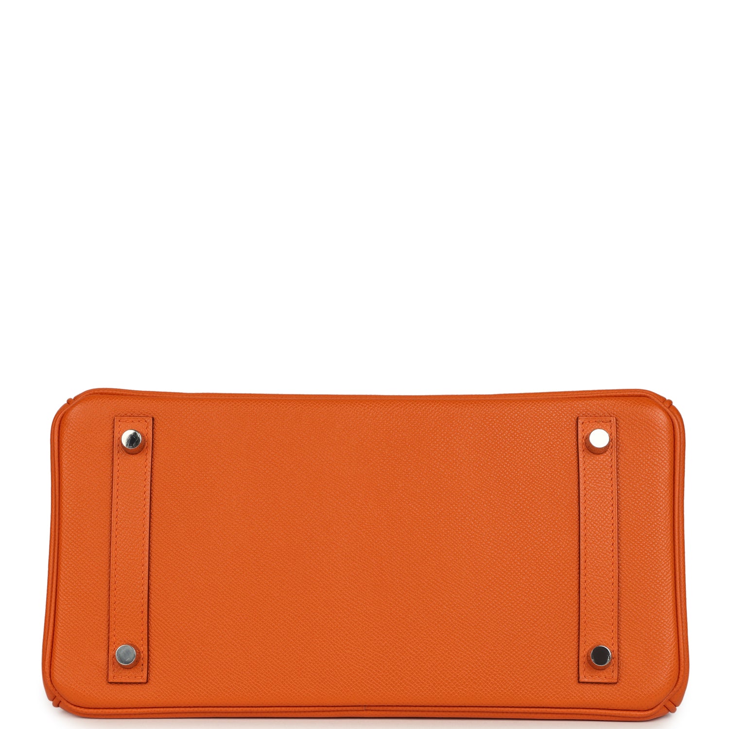 Pre-owned Hermes Birkin 30 Orange Epsom Palladium Hardware