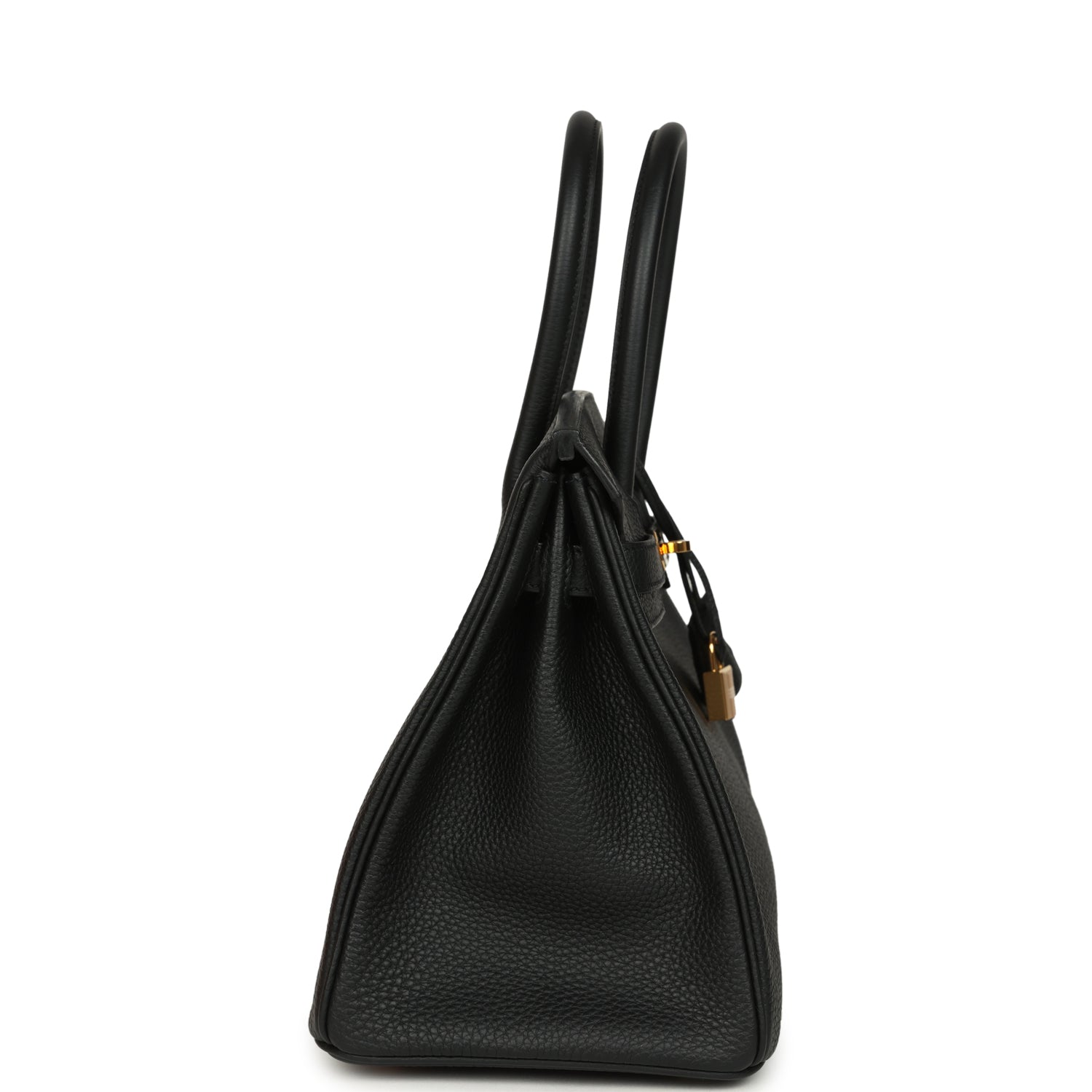 Pre-owned Hermes Birkin 30 Black Togo Gold Hardware