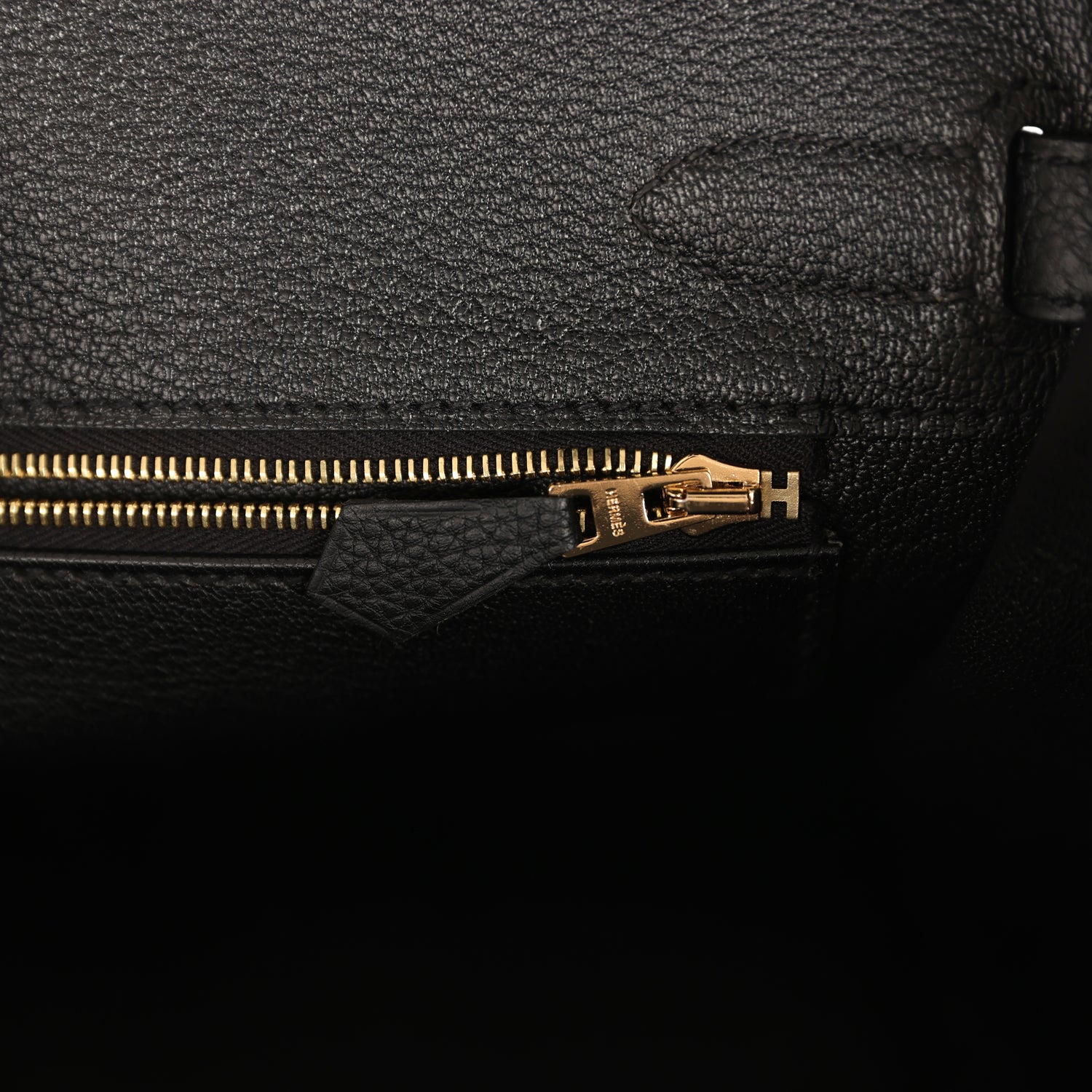 Pre-owned Hermes Birkin 30 Black Togo Gold Hardware