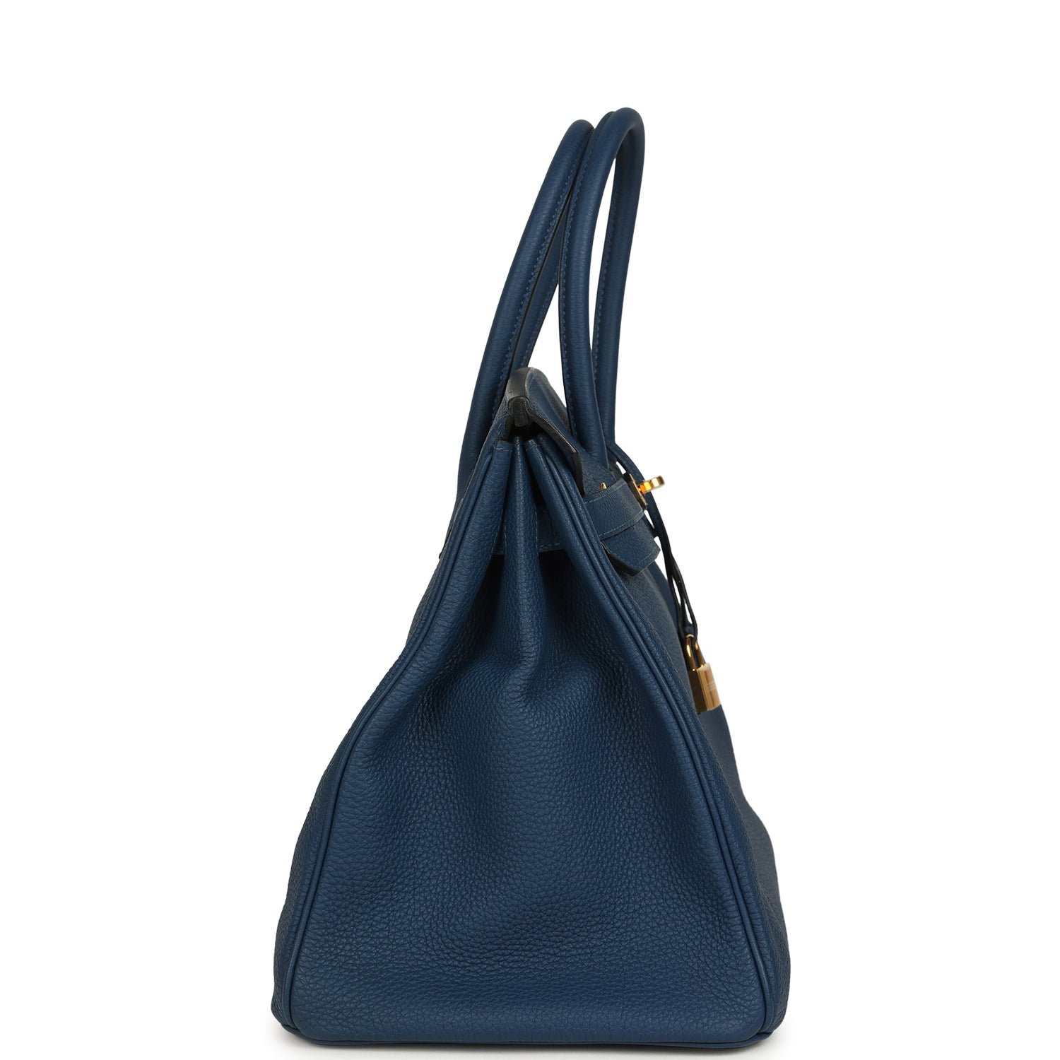 Pre-owned Hermes Birkin 35 Deep Bleu Togo Gold Hardware