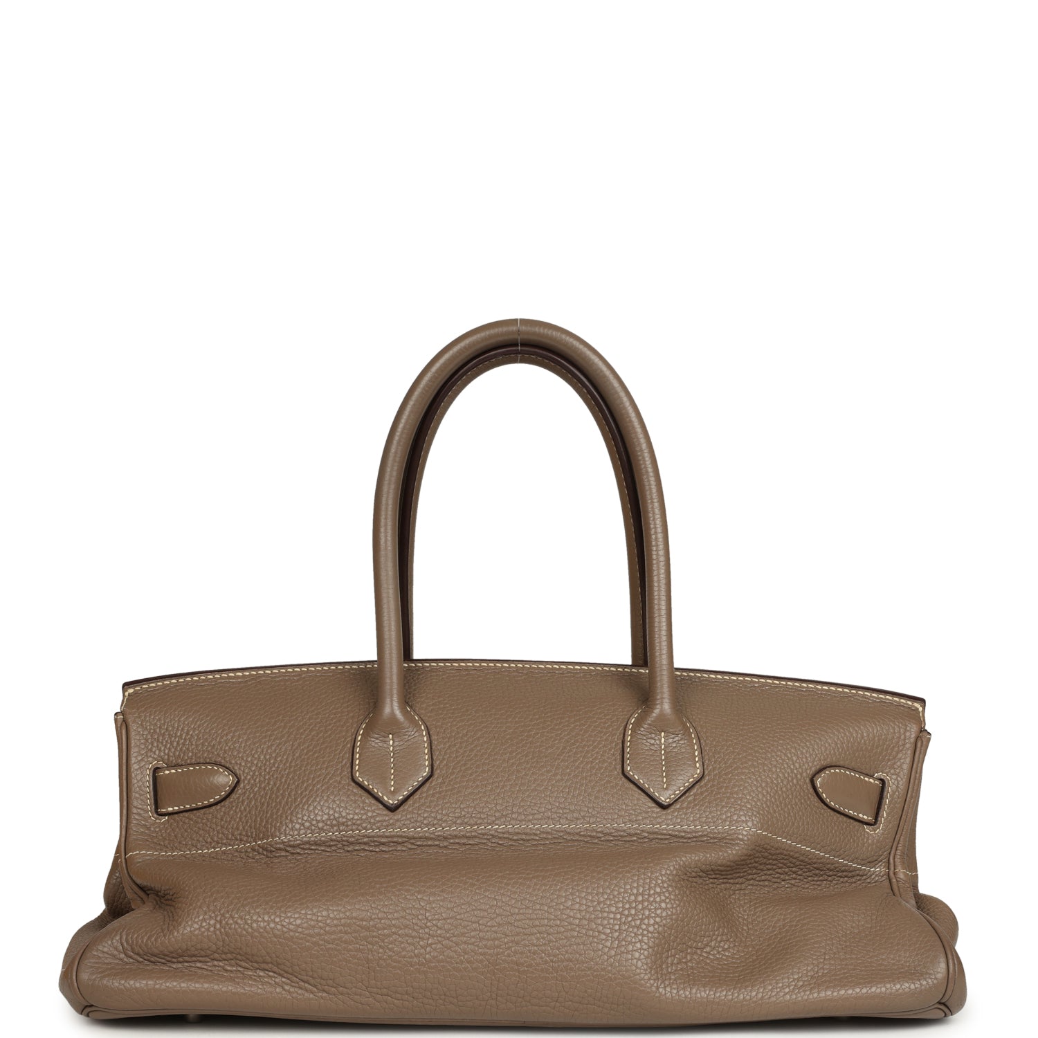 Vintage Hermes Shoulder Birkin 42 JPG Etoupe Clemence Palladium Hardware