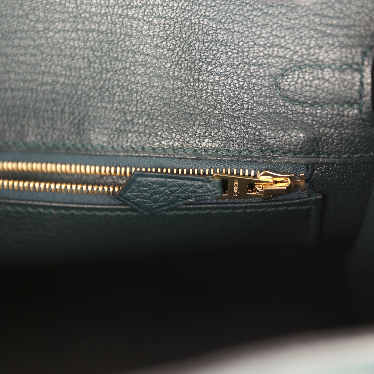 Pre-owned Hermes Birkin 25 Vert Cypress Togo Gold Hardware