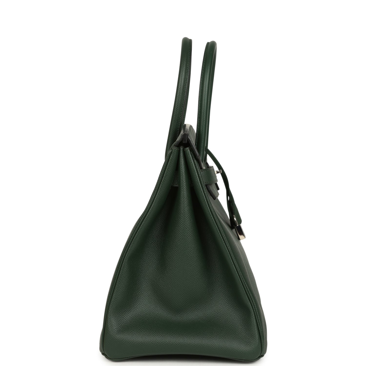 Pre-owned Hermes Birkin 35 Vert Anglais Epsom Palladium Hardware