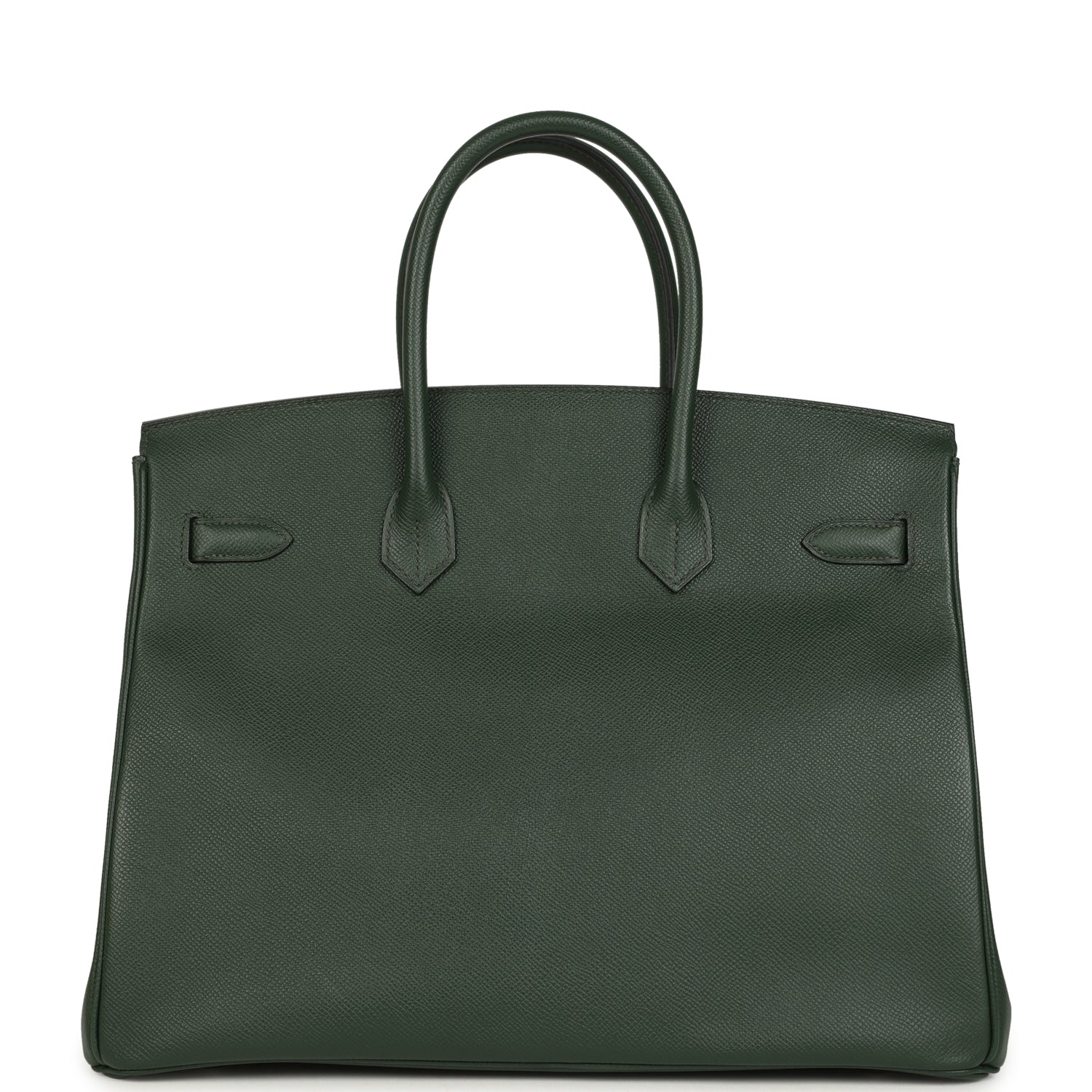 Pre-owned Hermes Birkin 35 Vert Anglais Epsom Palladium Hardware