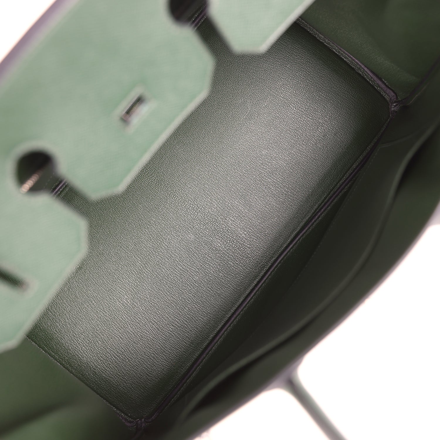 Pre-owned Hermes Birkin 35 Vert Anglais Epsom Palladium Hardware