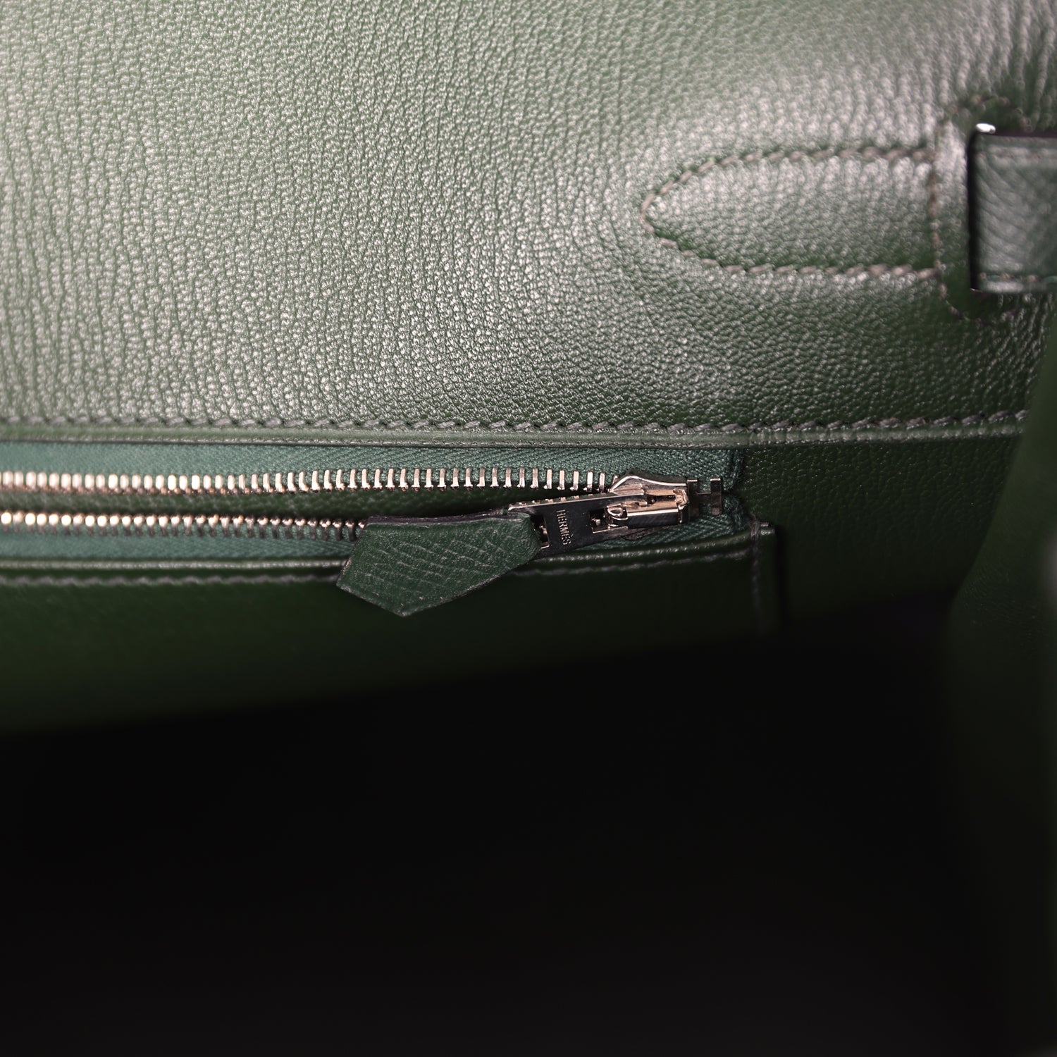 Pre-owned Hermes Birkin 35 Vert Anglais Epsom Palladium Hardware