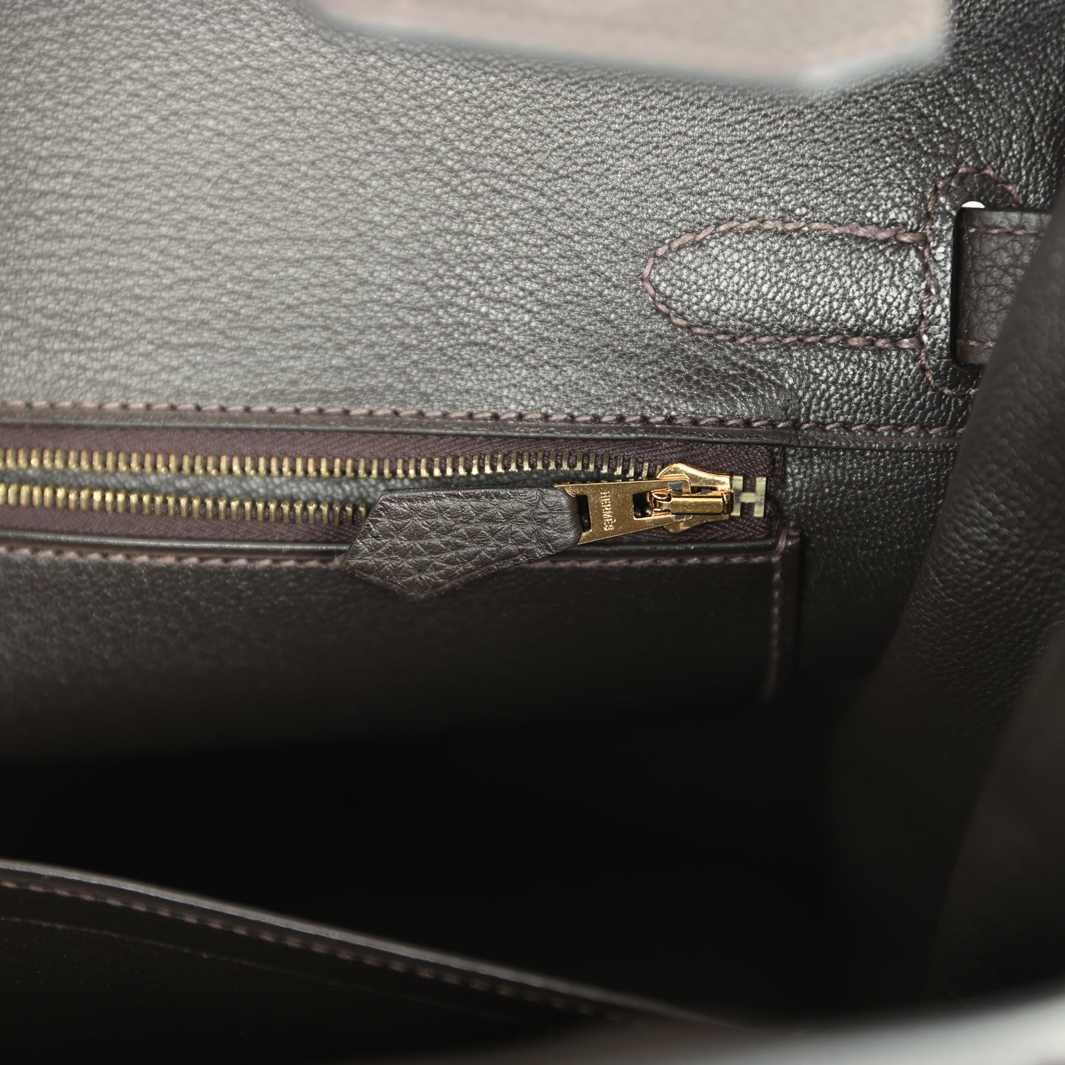 Pre-owned Hermes Birkin 30 Macassar Togo Gold Hardware