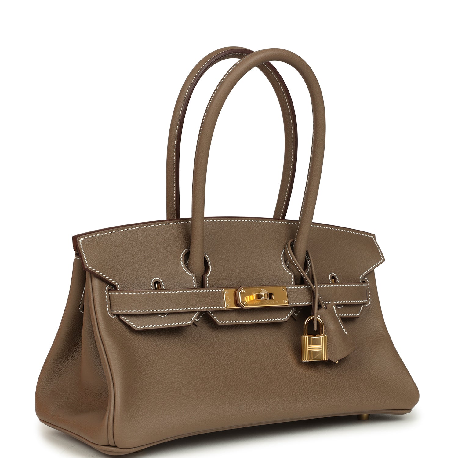 Hermes Shoulder Birkin Light 29 Etoupe Evercolor Gold Hardware