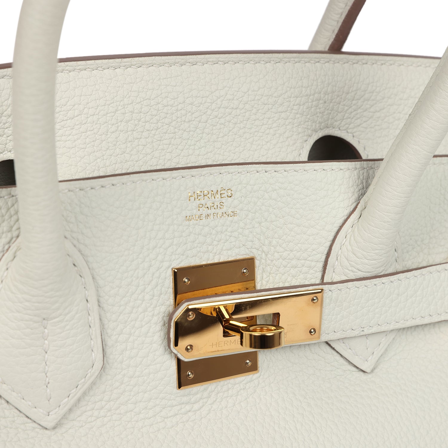 Pre-owned Hermes Birkin 30 Mushroom Togo Gold Hardware