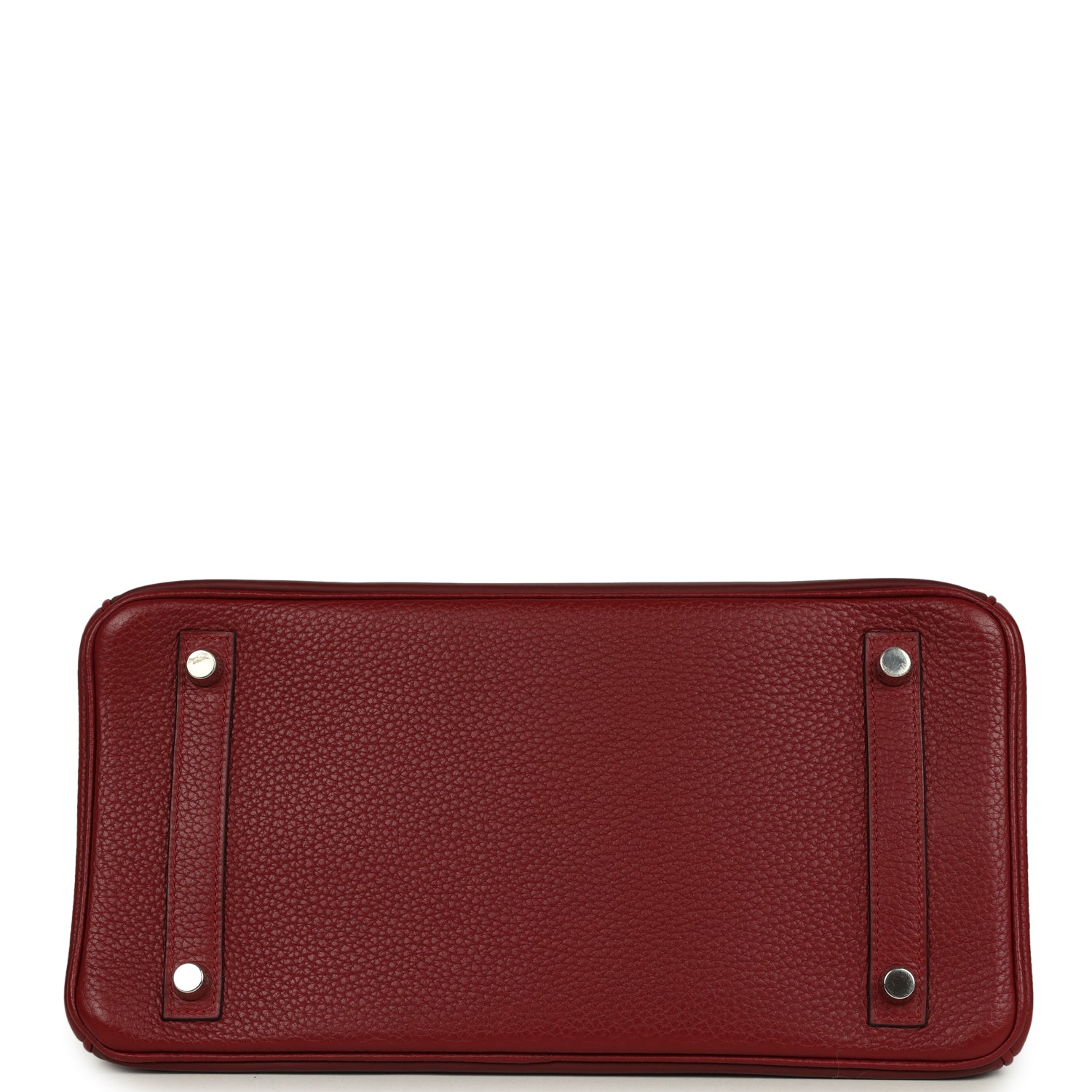Pre-owned Hermes Birkin 30 Rouge H Sombrero, Epsom and Clemence Palladium Hardware