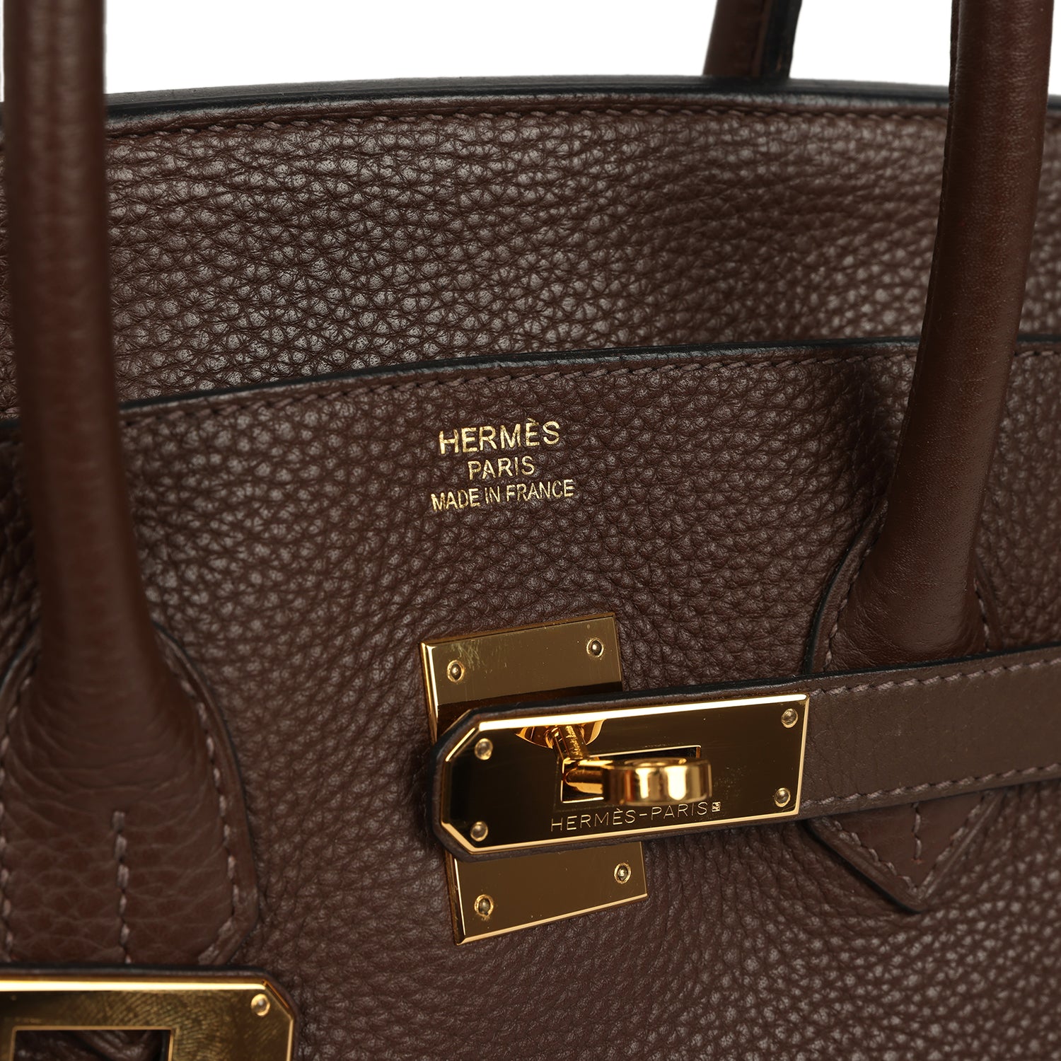 Pre-owned Hermes Birkin 35 Cacao Clemence Gold Hardware