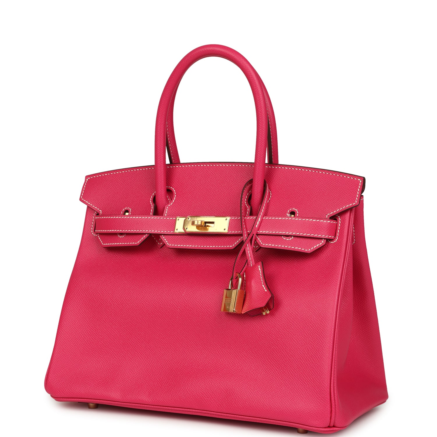 Pre-owned Hermes Birkin 30 Rose Tyrien Epsom Gold Hardware
