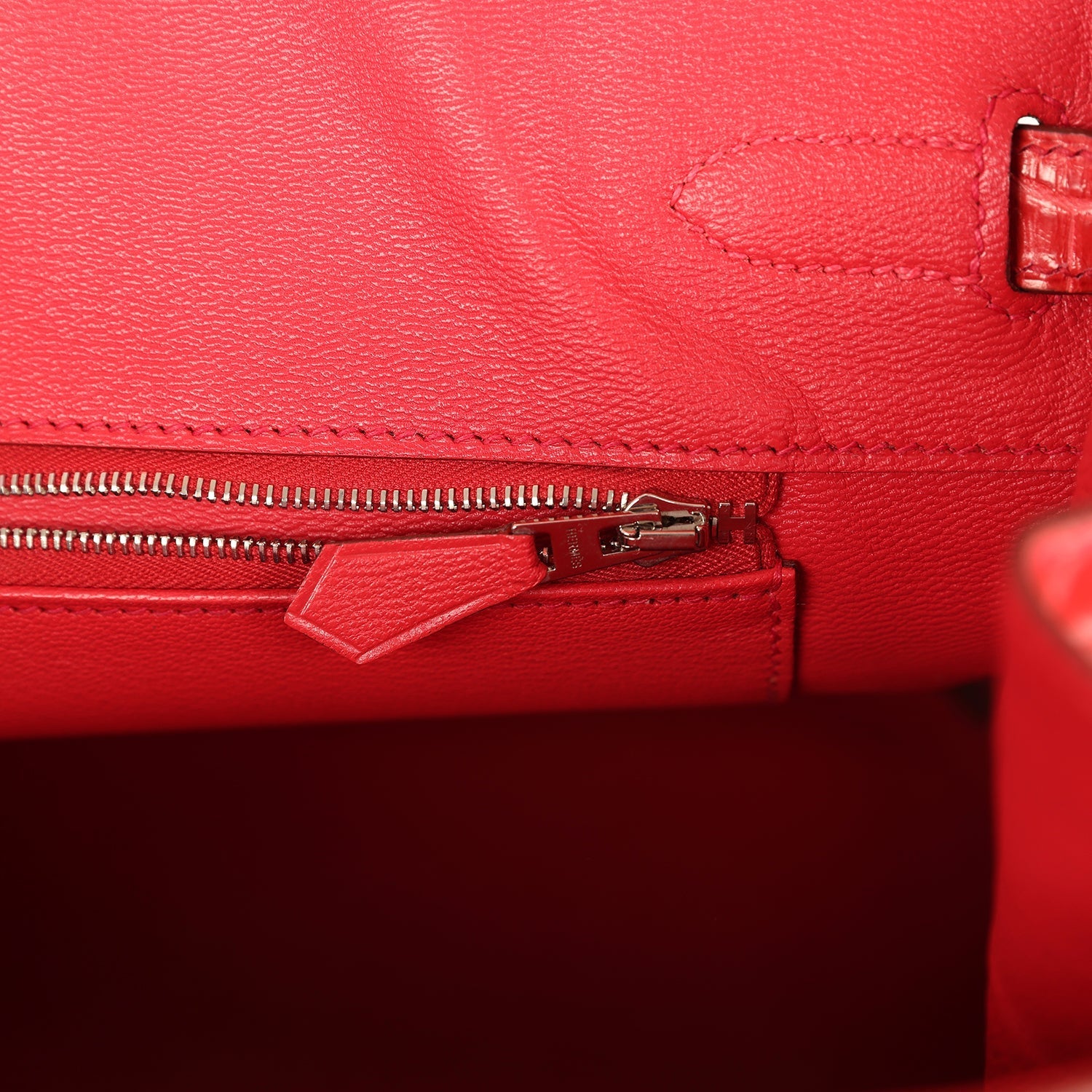 Pre-owned Hermes Birkin 35 Bougainvillea Matte Alligator Palladium Hardware